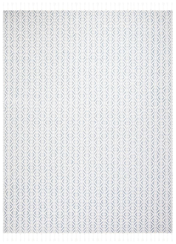 Safavieh NAT153F-8 Natura Royale 8 x 10 (ft) Loomed Synthetic Ivory/Blue Rectangular Indoor Abstract Coastal Area rug