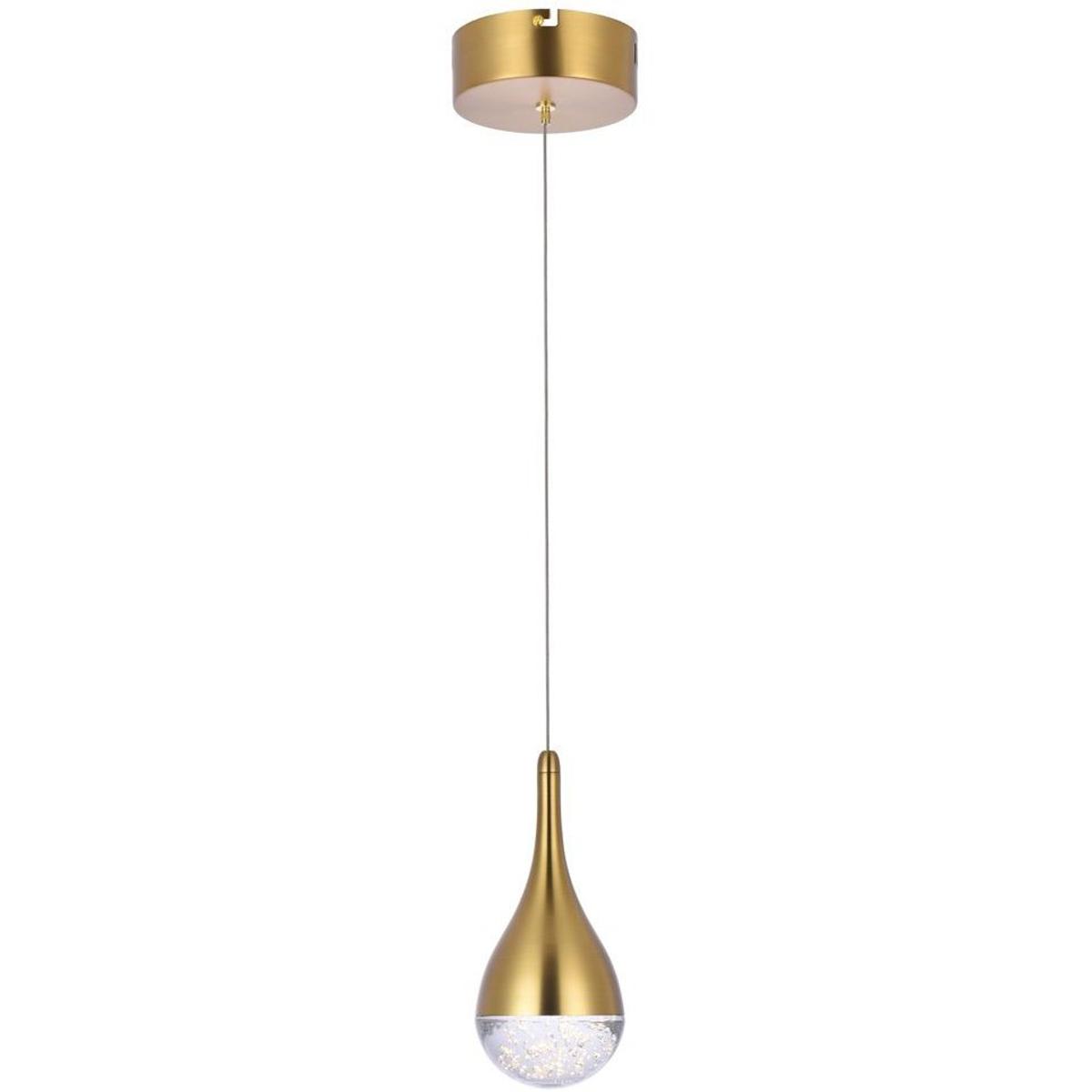 Elegant Lighting  3801D4SG Amherst 1 Light 5 inch Satin Gold Pendant Ceiling Light