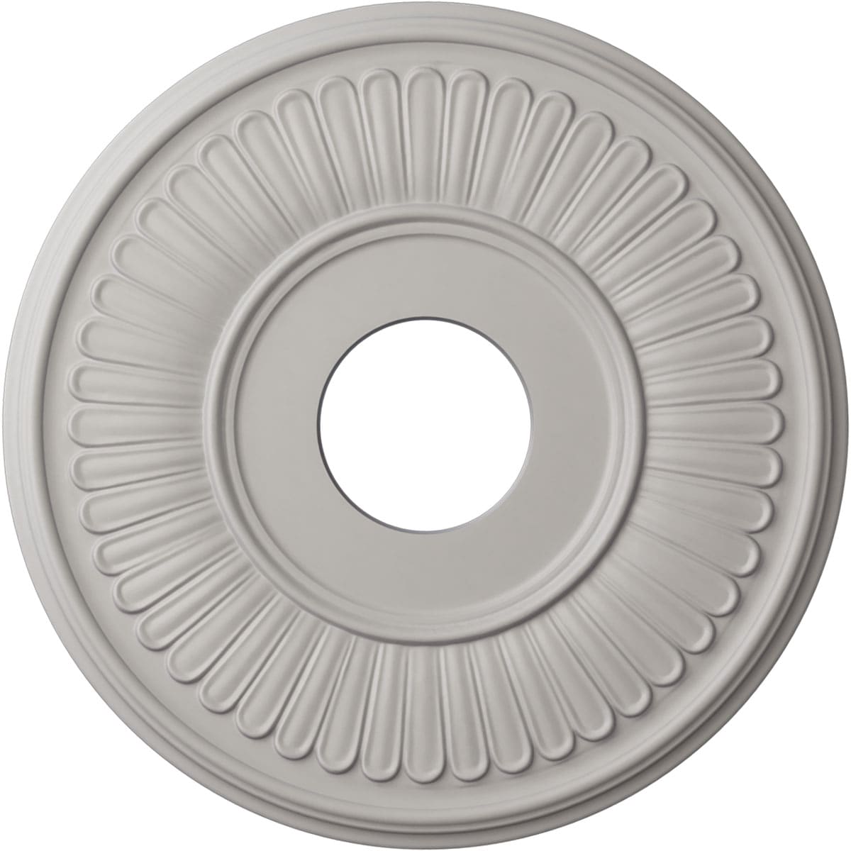 Ekena Millwork CM15BEUWF Berkshire 15.75-in W x 15.75-in L Painted Ultra Pure White Polyurethane Whole Ceiling Medallion