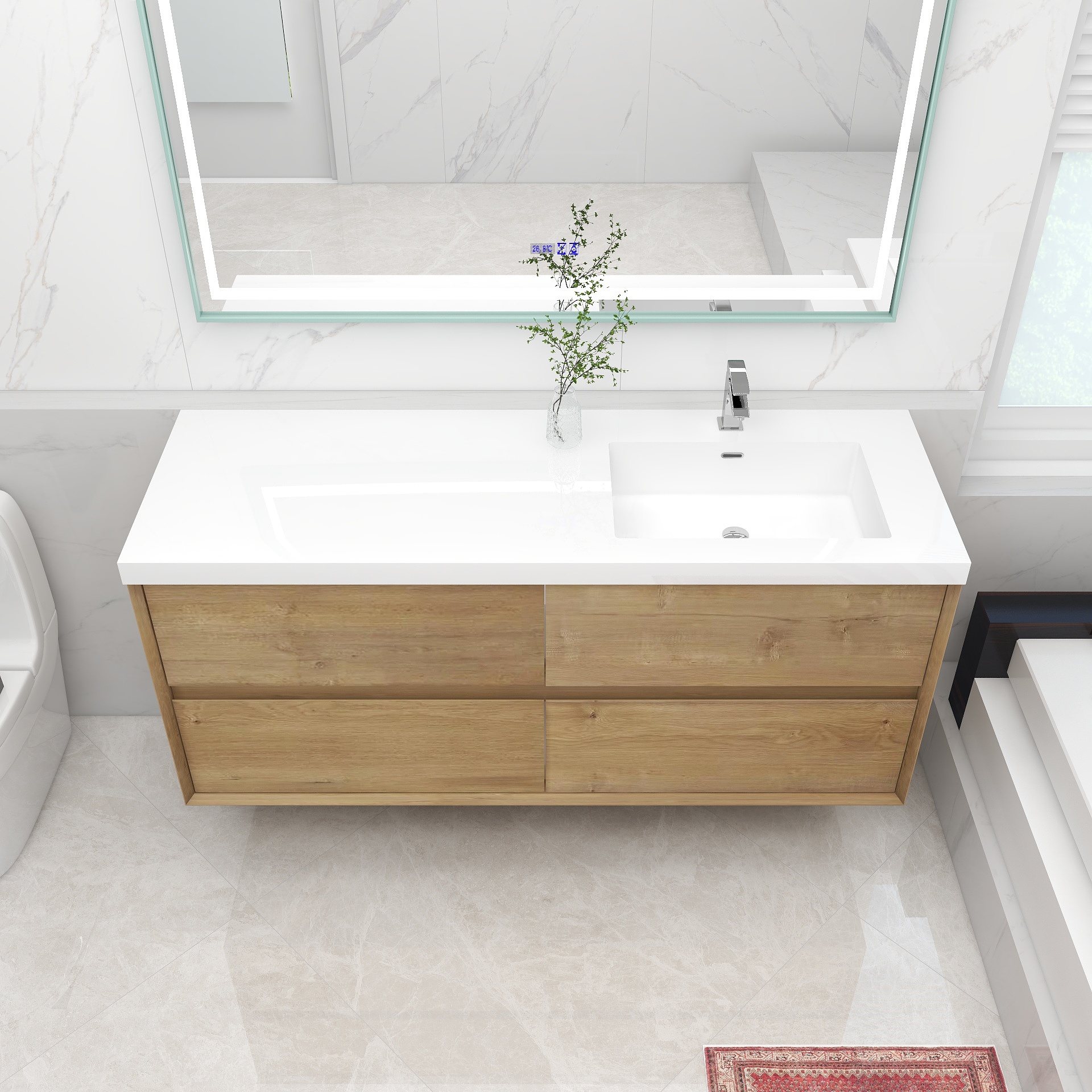 BV Better Vanity SLIM60SR-OAK Bath-Vanity-Combo - View #8