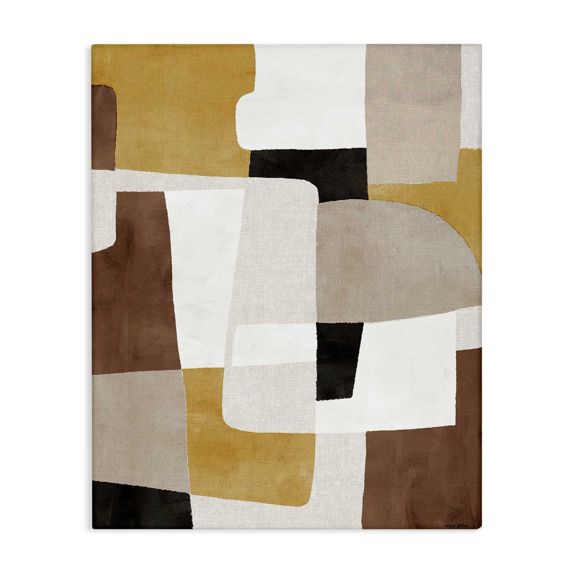 Stupell Industries BT-587-CN-24X30 Funky Boho Geometric Shapes Canvas Wall Art By Amber Sterling 24 x 30