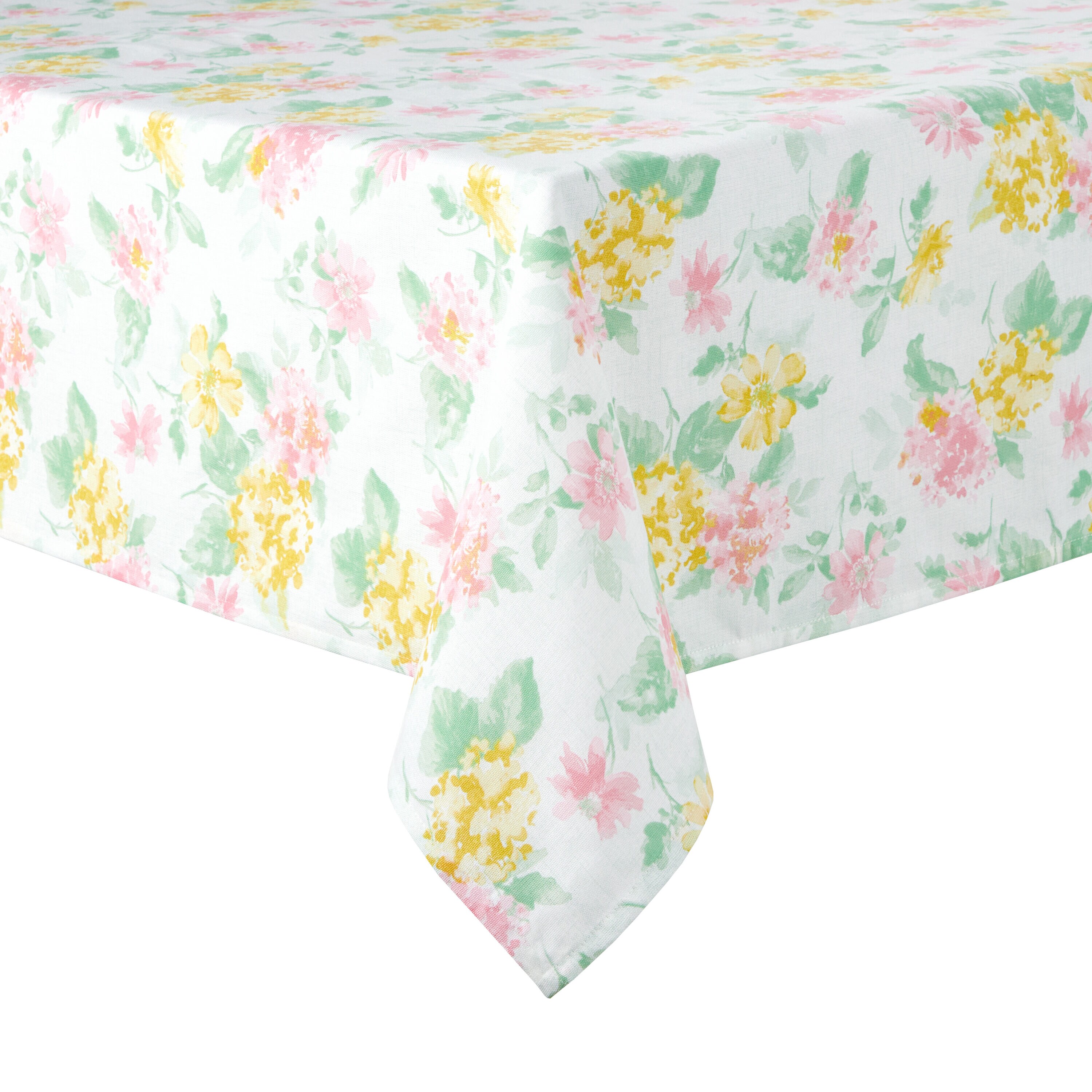 Martha Stewart TC018634TDMSB1 42PK Pink/Yellow Cotton Rectangle Tablecloth