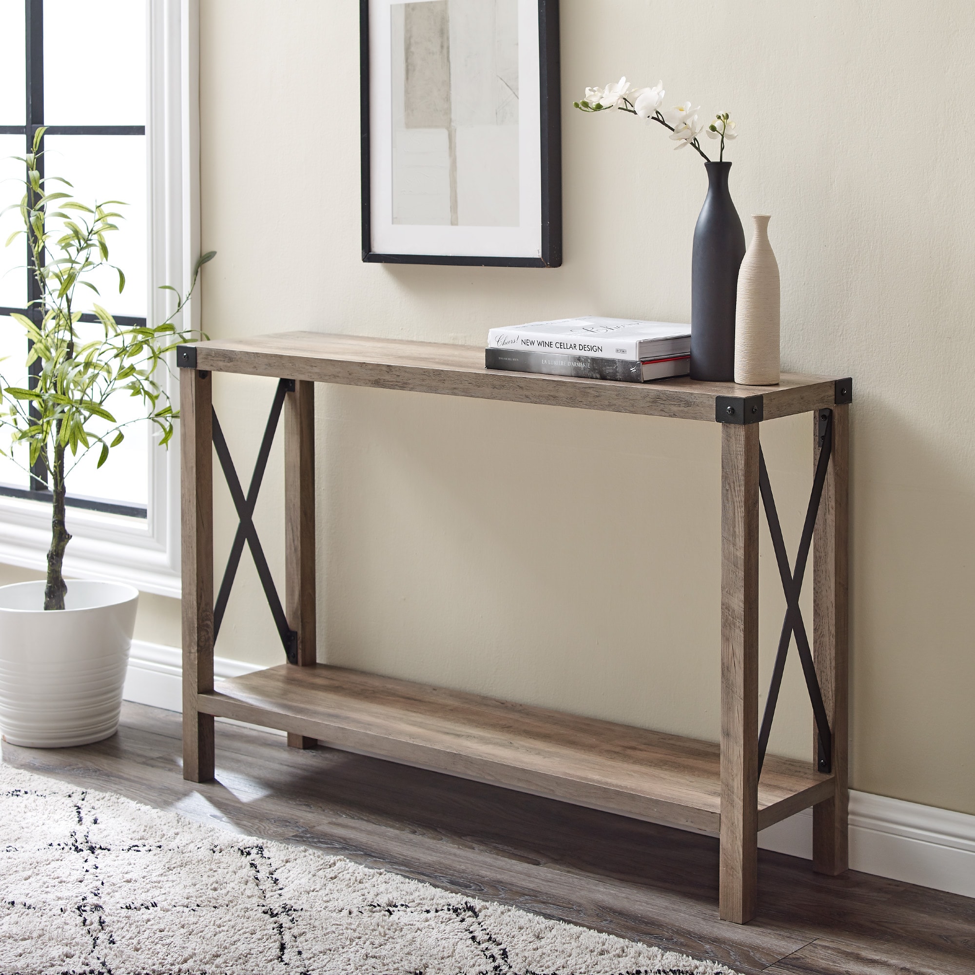 Walker Edison LWF46MXETGW Console-Sofa-Tables - View #2