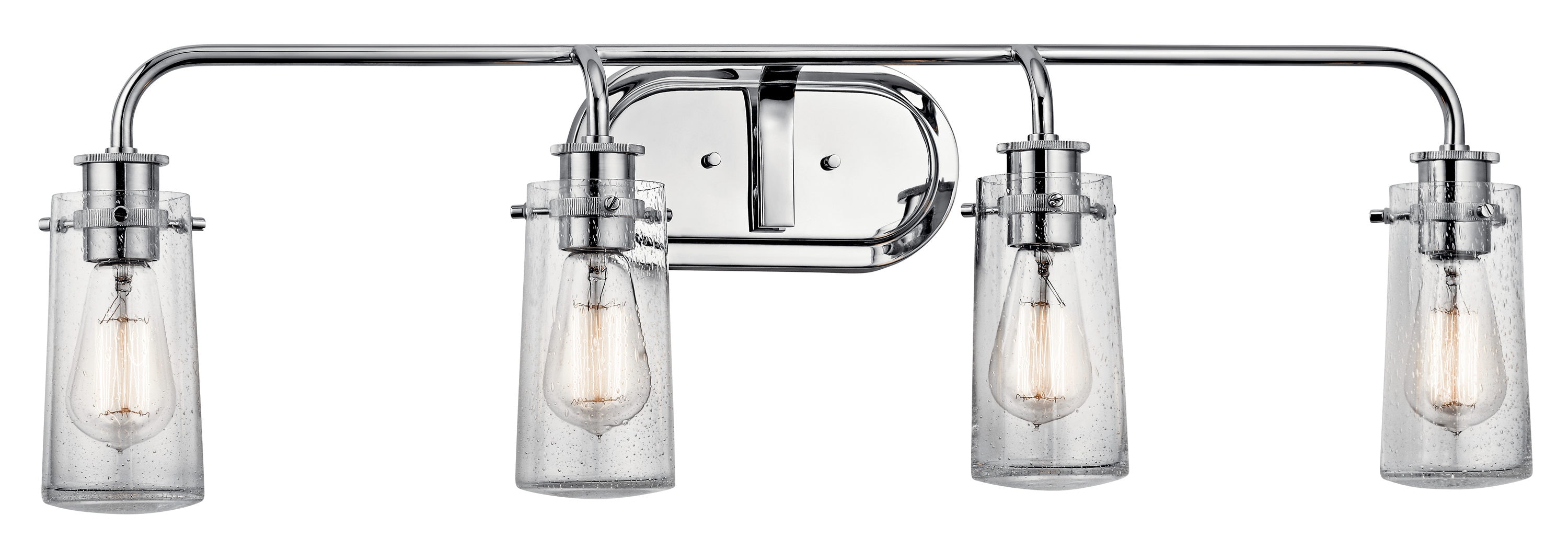 Kichler 45460CH Braelyn 34.25-in 4 -Light Chrome Farmhouse Vanity light
