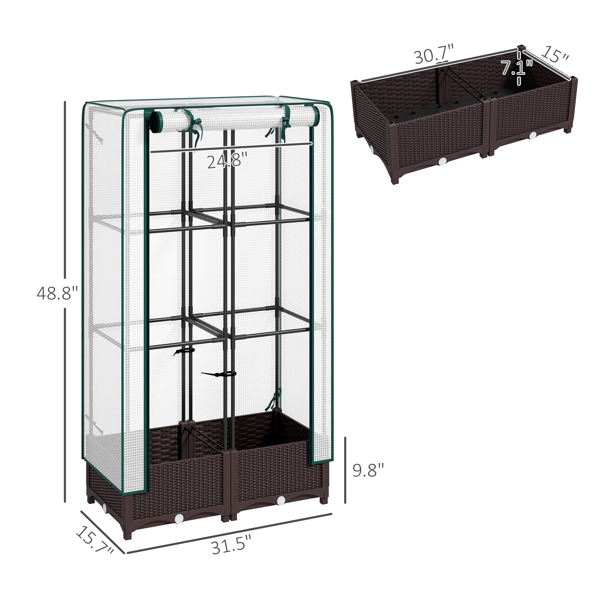Outsunny 84H-284V01BN Raised-Garden-Beds - View #3