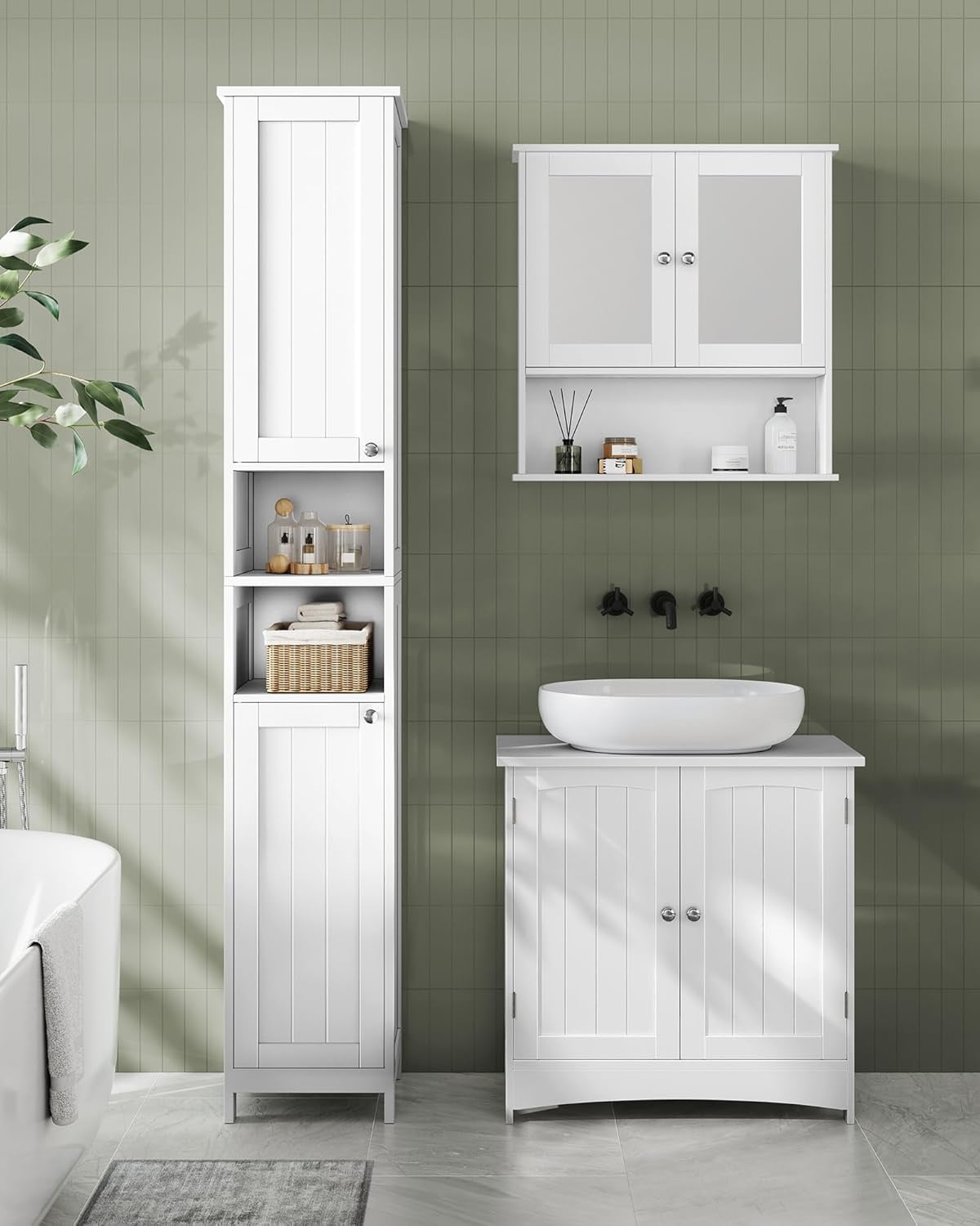 SONGMICS HOME BBC566W02 Linen-Cabinets - View #3