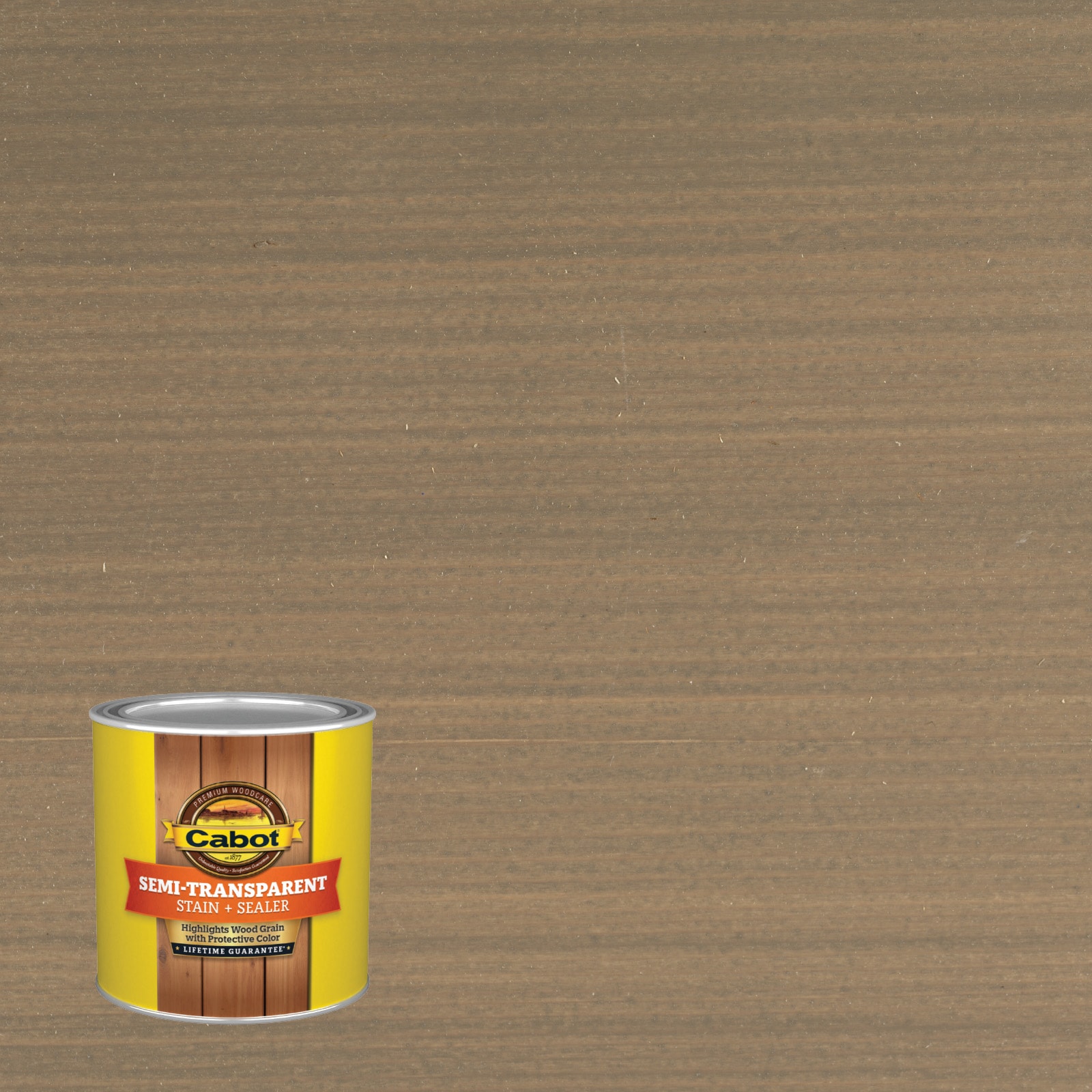 Cabot DARK GRAY-1614376 Dark Gray Semi-transparent Exterior Wood Stain and Sealer in One ( Half-pint )