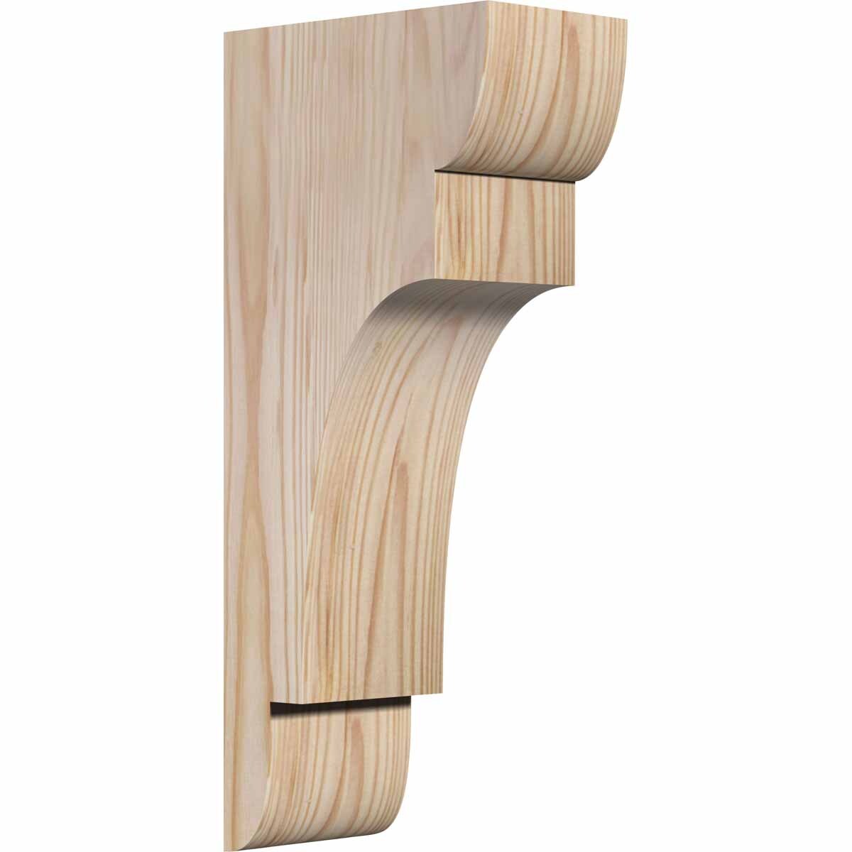 Ekena Millwork COR04X06X14NEB00SDF 3.5-in x 6-in x 14-in New brighton Unfinished Douglas fir Wood Paintable/Stainable Corbel