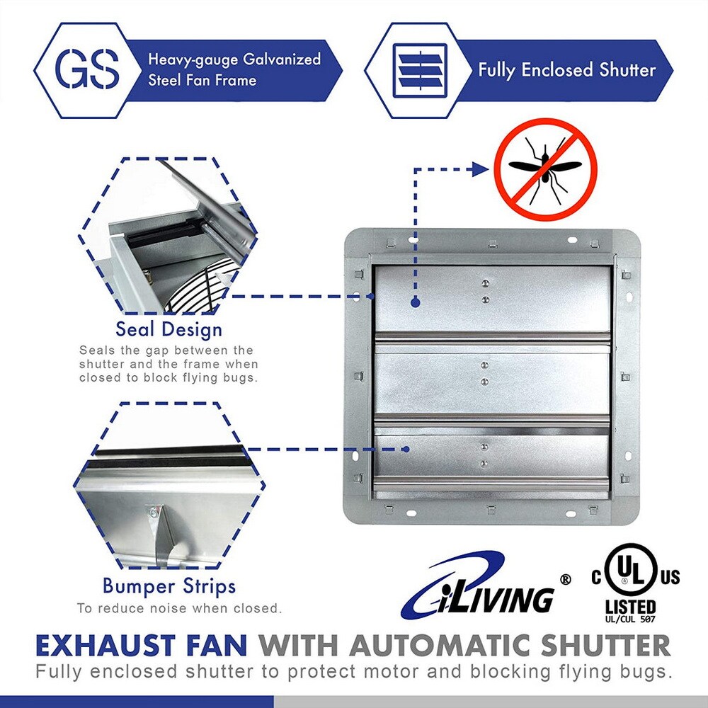 iLIVING ILG8SF10V Wall-Mounted-Fans - View #2