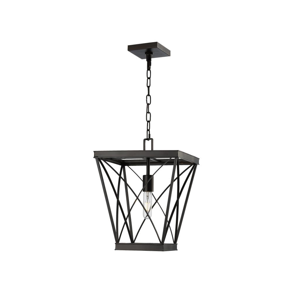 Lucid Lighting 11221 ROB 1 -Light Rubbed oil bronze Transitional Geometric Medium Hanging Pendant light