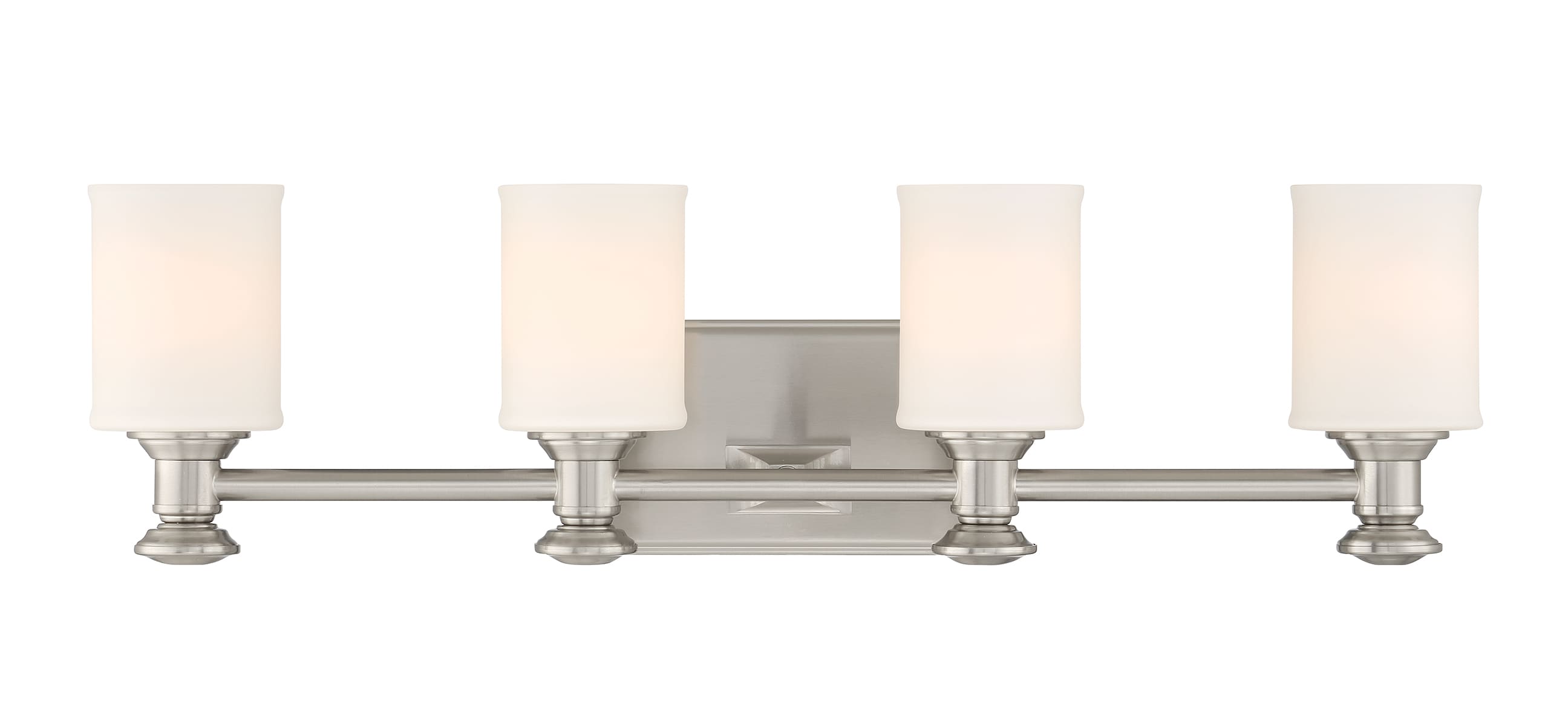 allen + roth Gracey 26.75-in 4-Light Brushed Nickel Modern/Contemporary ...