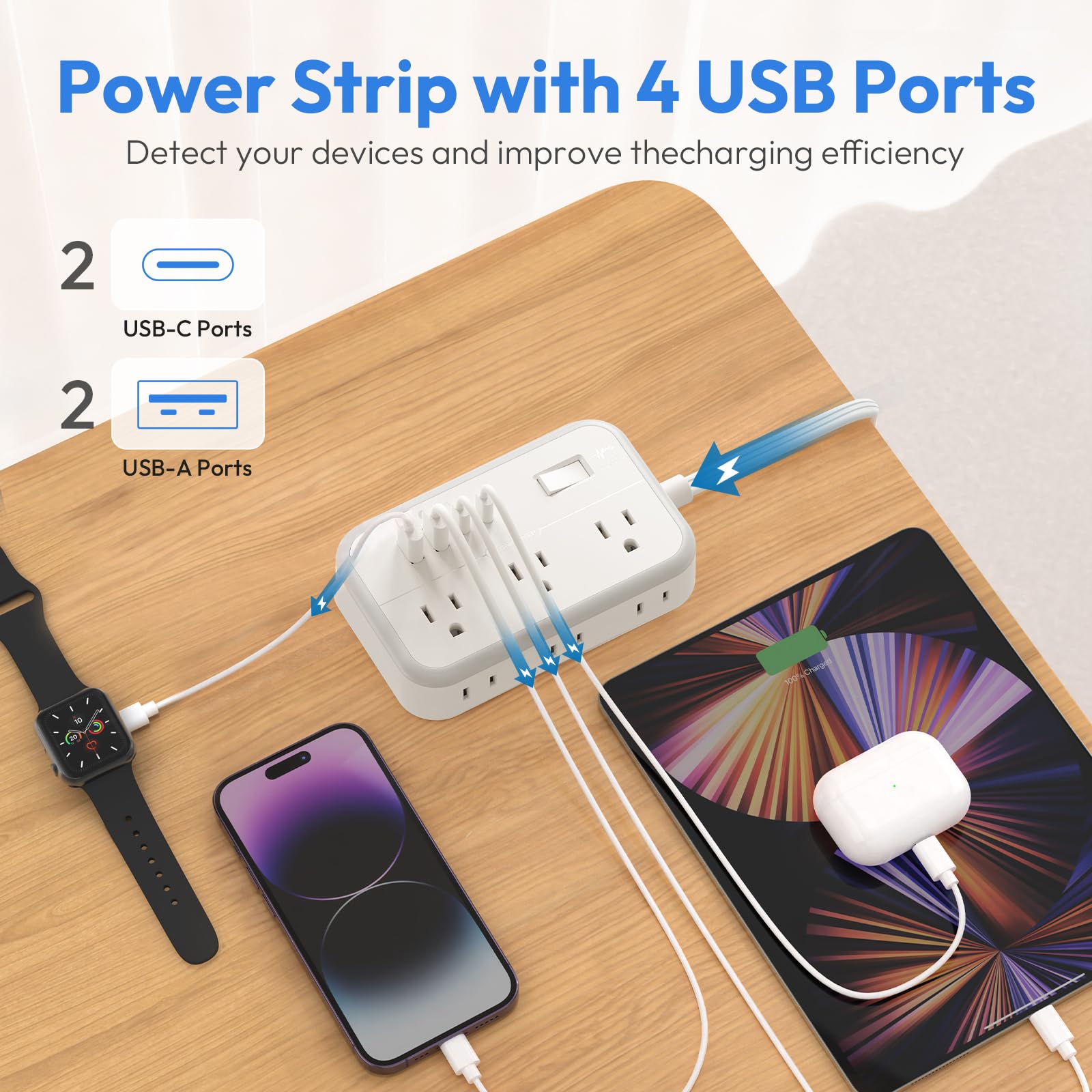 Aoibox LAB6AX20 Electrical-Power-Strips - View #3