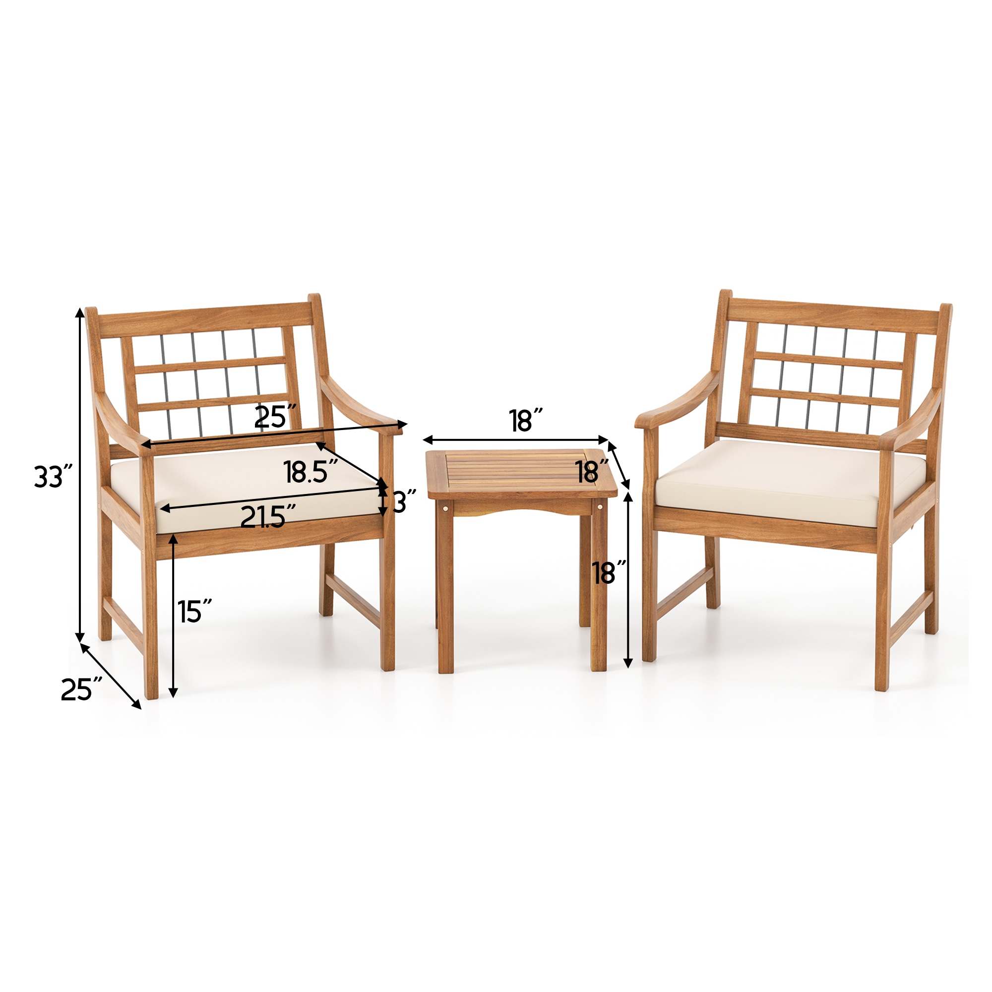 LIVIZA OUJ72587WH Patio-Conversation-Sets - View #2