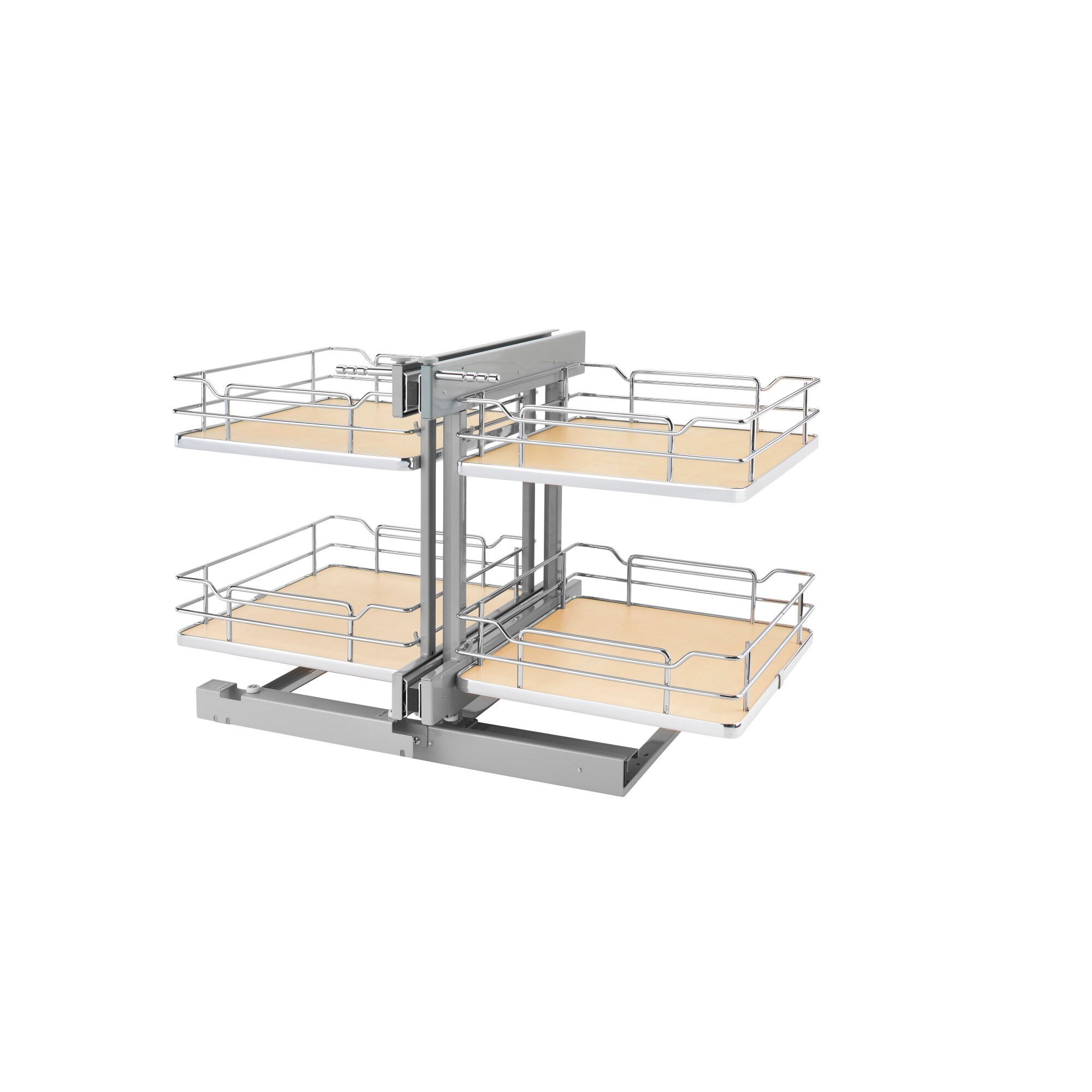 Rev-A-Shelf 53PSP-18SC-MP 32.25-in W x 21-in H 2-Tier Cabinet-mount Metal Soft Close Sliding Shelf Kit