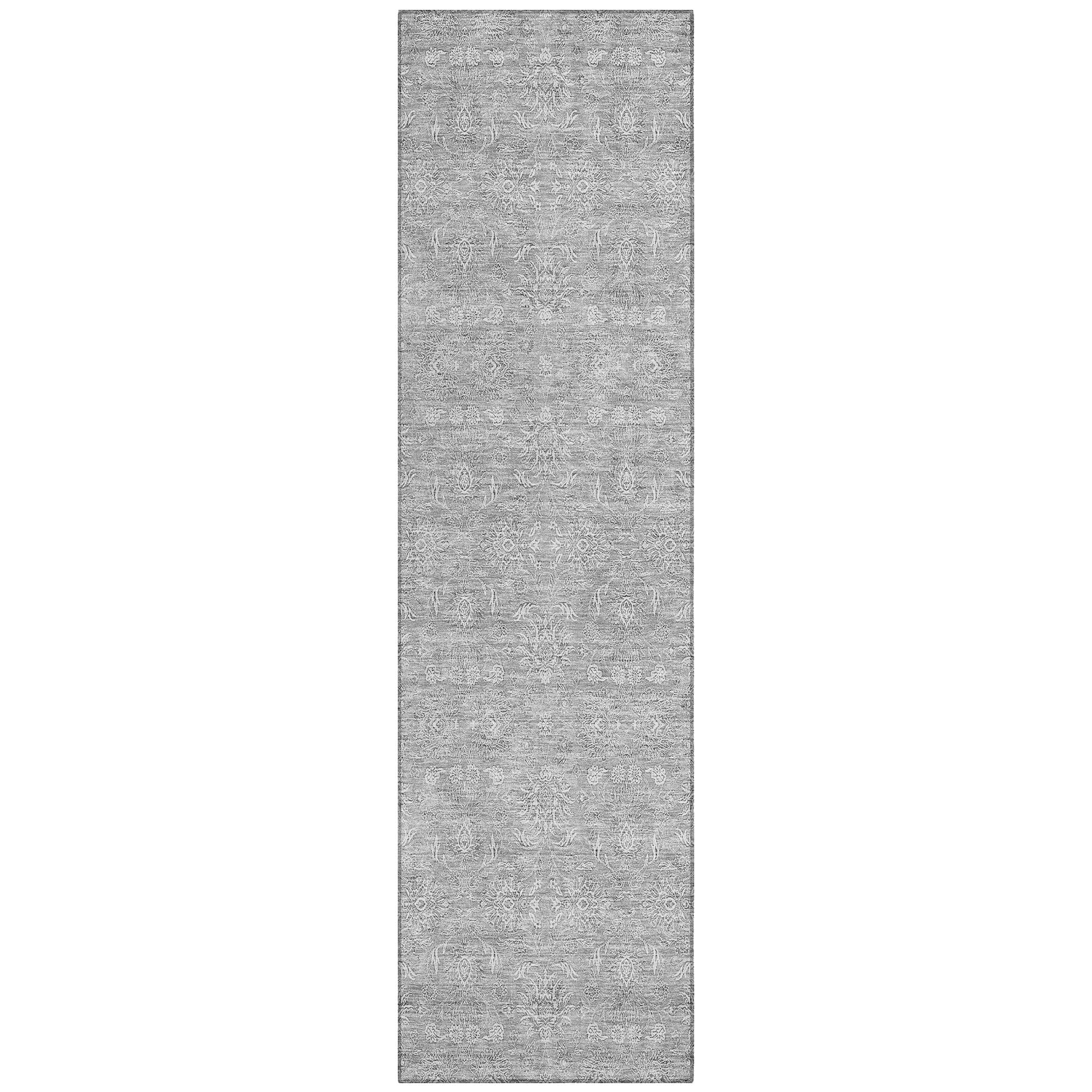 Addison Rugs ACN703GY2X8 Chantille ACN703GY 2 x 7 (ft) Polyester Gray Rectangular Indoor/Outdoor Geometric Machine washable Area rug