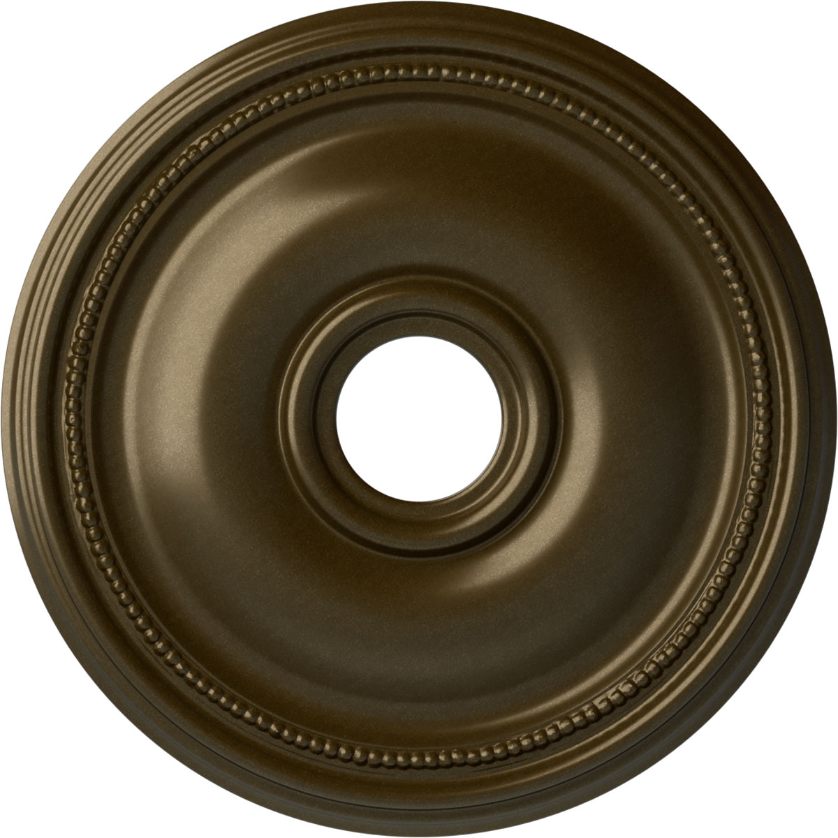 Ekena Millwork CM18BRBRS Bradford 18.125-in W x 18.125-in L Painted Brass Polyurethane Whole Ceiling Medallion