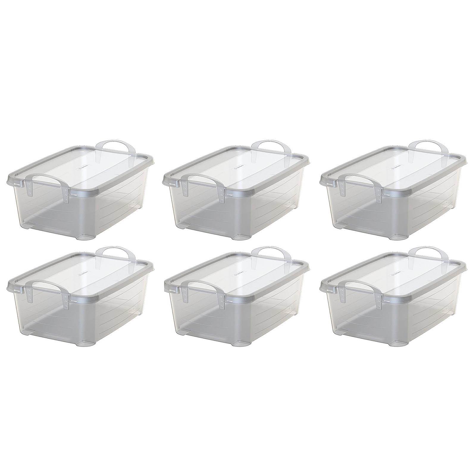 Hefty Medium 8.5-Gallons (34-Quart) Clear Base with White Lid Tote