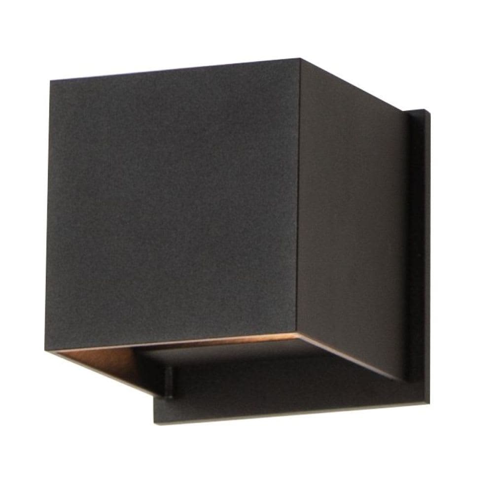 ET2 E41308-BK Alumilux Cube 2-Light Black Led Wall Sconce