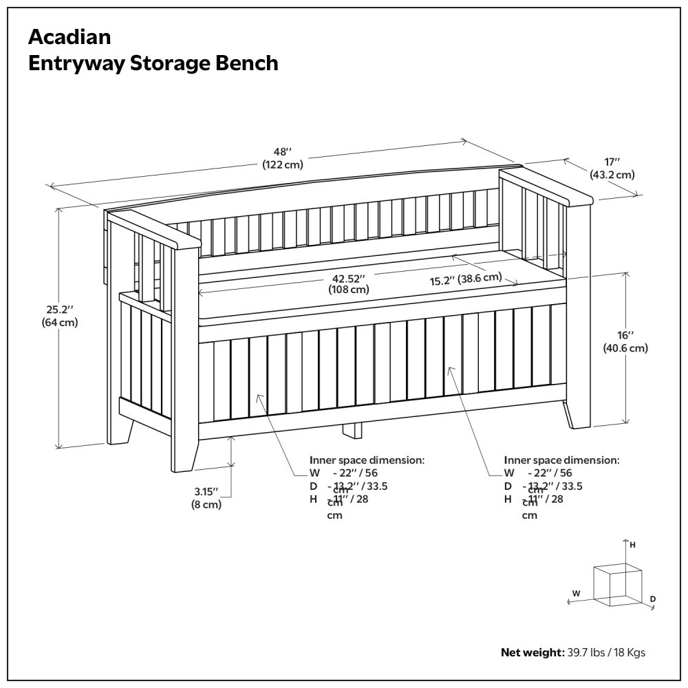 Simpli Home AX2370-GR bench - View #9
