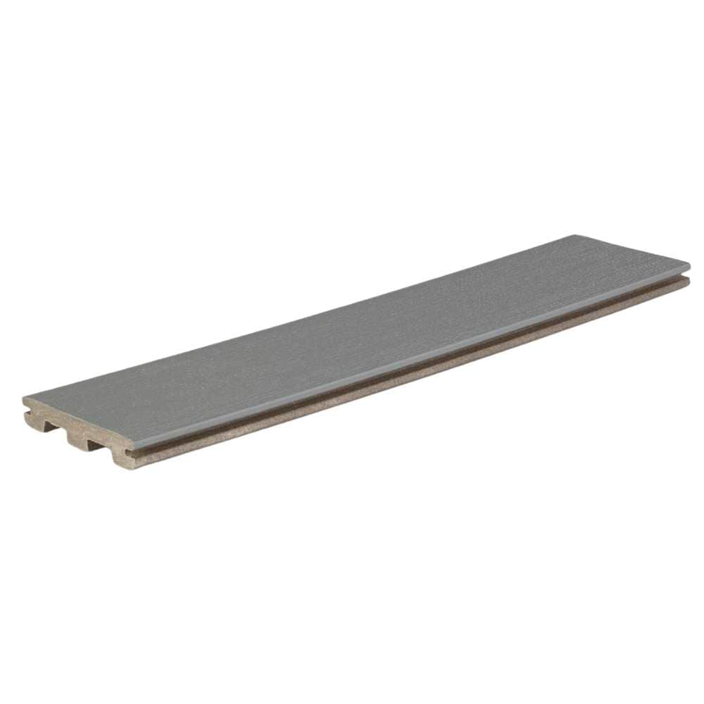 TimberTech ESGV5416MG Prime 1-in x 6-in x 16-ft Maritime Gray Grooved Composite Deck board