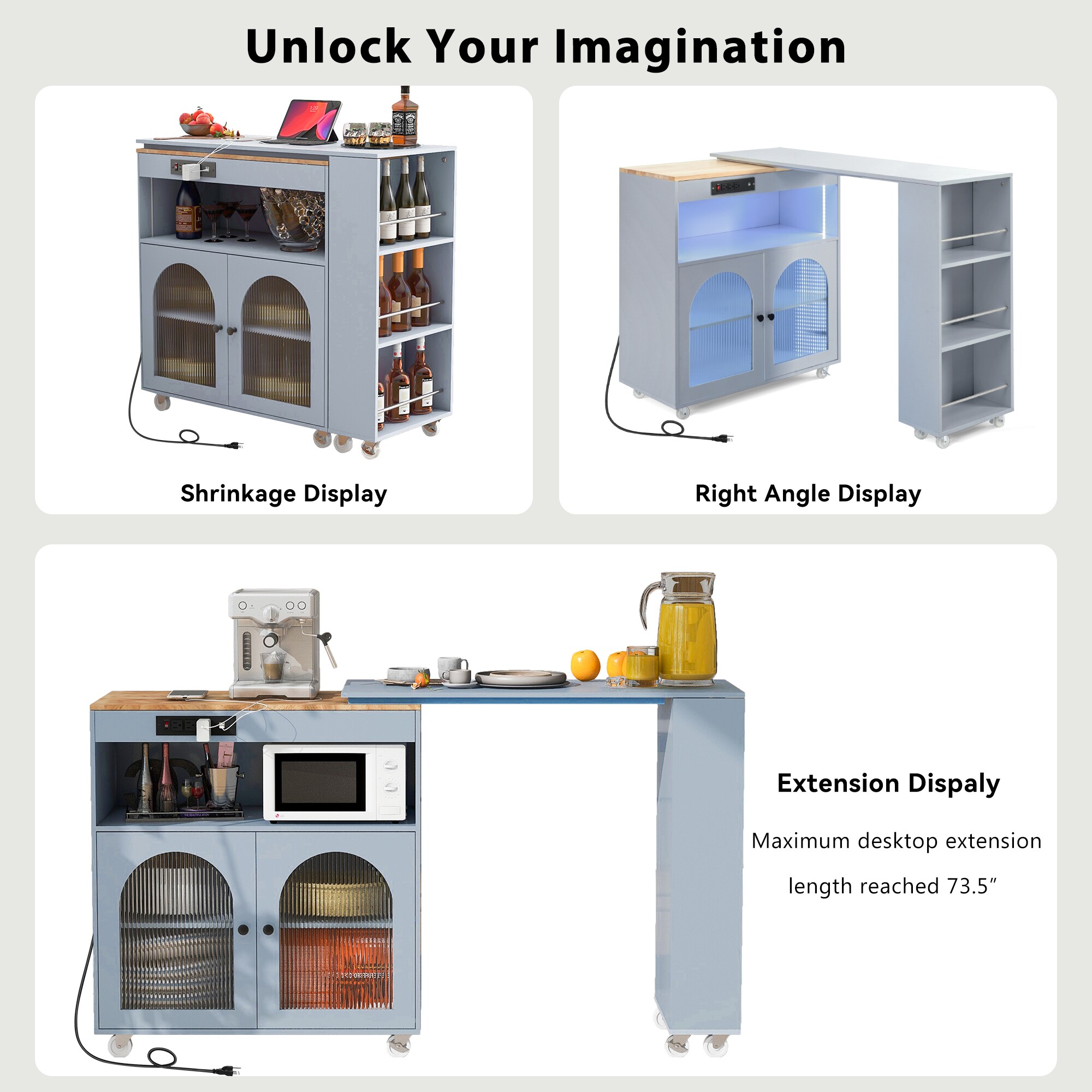 Kahomvis KK-QPO2-AG Kitchen-Furniture - View #3