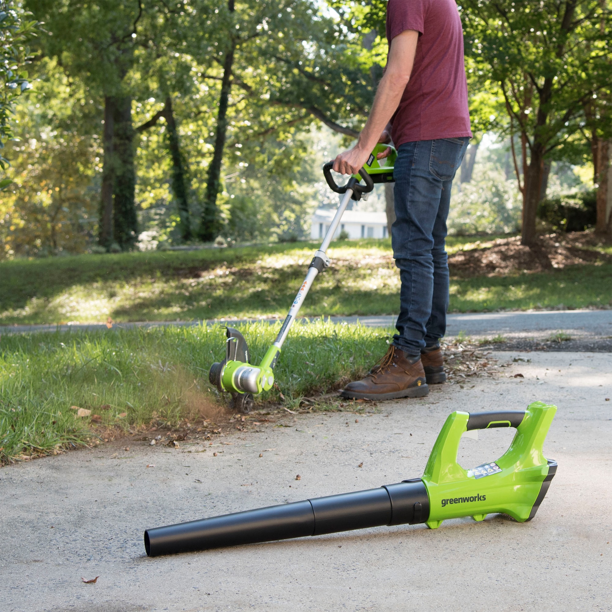 Greenworks 4-Piece 24-volt Cordless Power Equipment Combo Kit in the ...