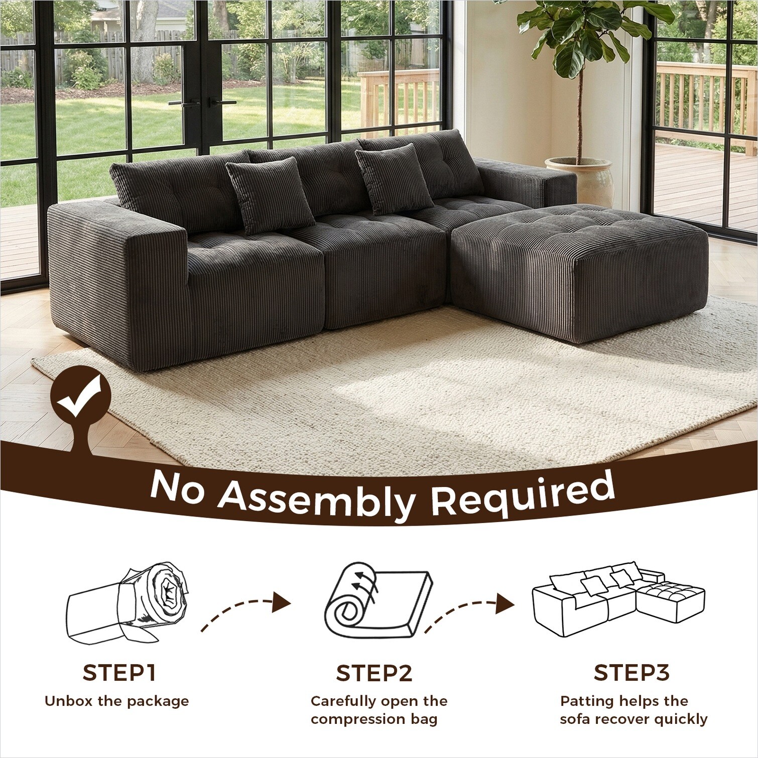 SunJet AJ2TPACQYSNS Sofas-Loveseats - View #3