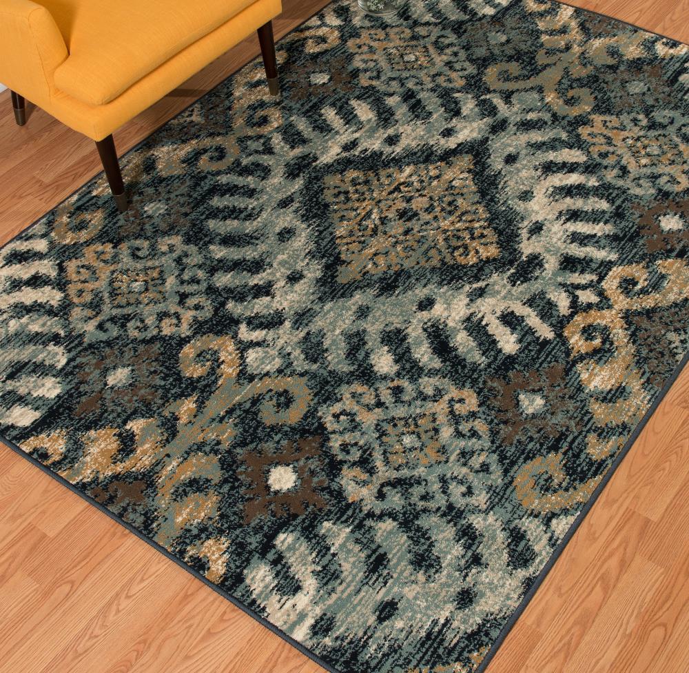 United Weavers Of America 3001 00264 912 Bridges 8 x 11 (ft) Polypropylene Navy Rectangular Indoor Geometric Area rug