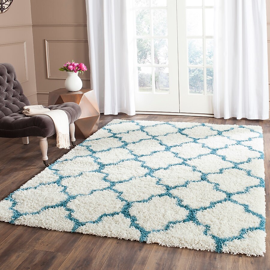 Safavieh Kids Shag 8 x 10 Blue Indoor Trellis Kids Area Rug Safavieh Kids Shag 8 x 10 Blue Indoor Trellis Kids Area Rug