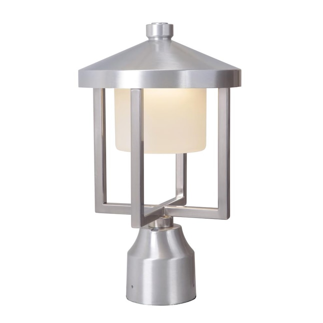 Craftmade Alta 9-Watt 12.5-in Satin Aluminum Transitional Post Light Craftmade Alta 9-Watt 12.5-in Satin Aluminum Transitional Post Light