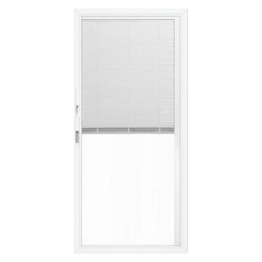 JELD-WEN JW2380-00005 V-4500 Low-e Tempered Blinds Between The Glass Vinyl Left-Hand Sliding Patio Door Operating Panel