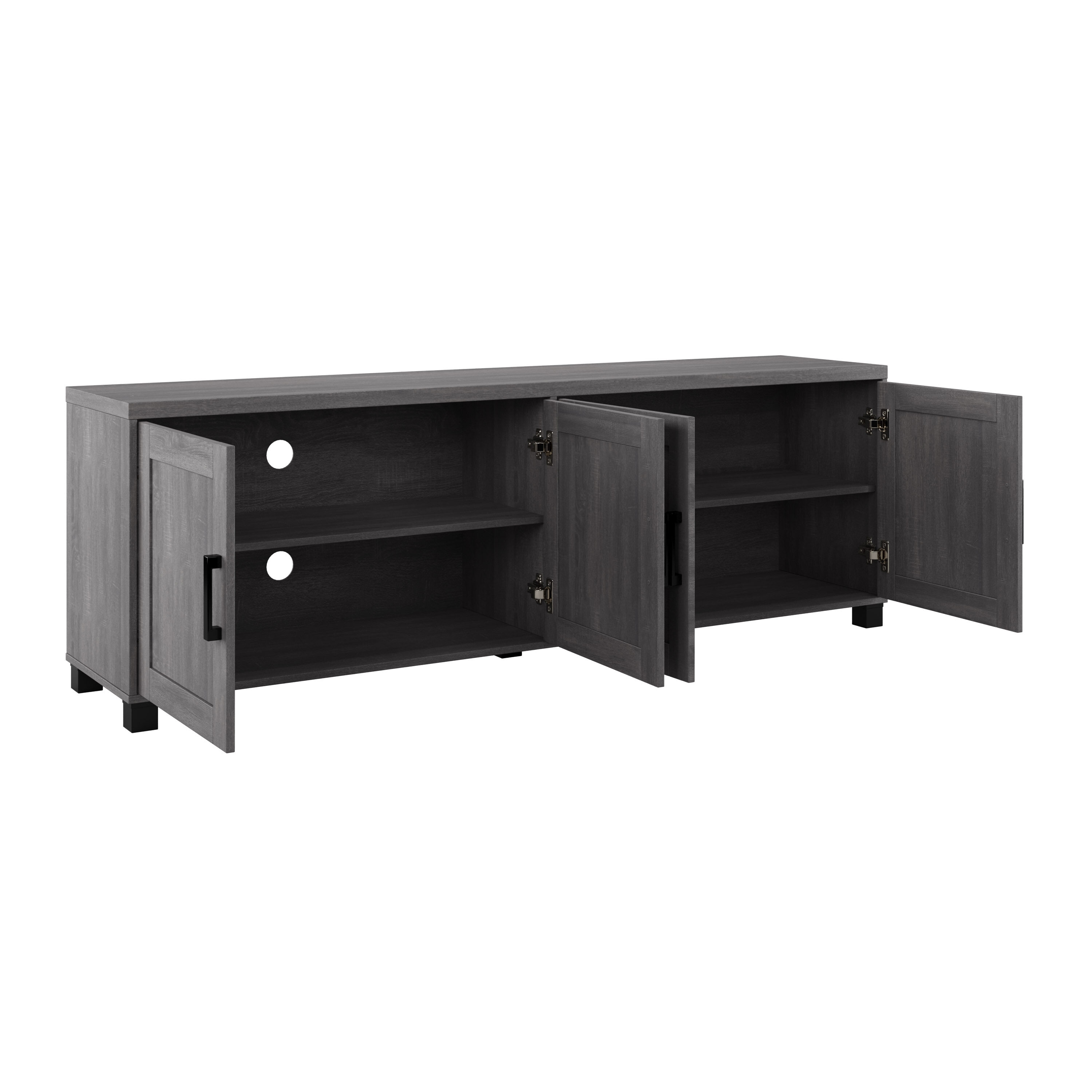 Virlomi Dark Grey 71" TV Stand with Cabinet for TVs up to 85"