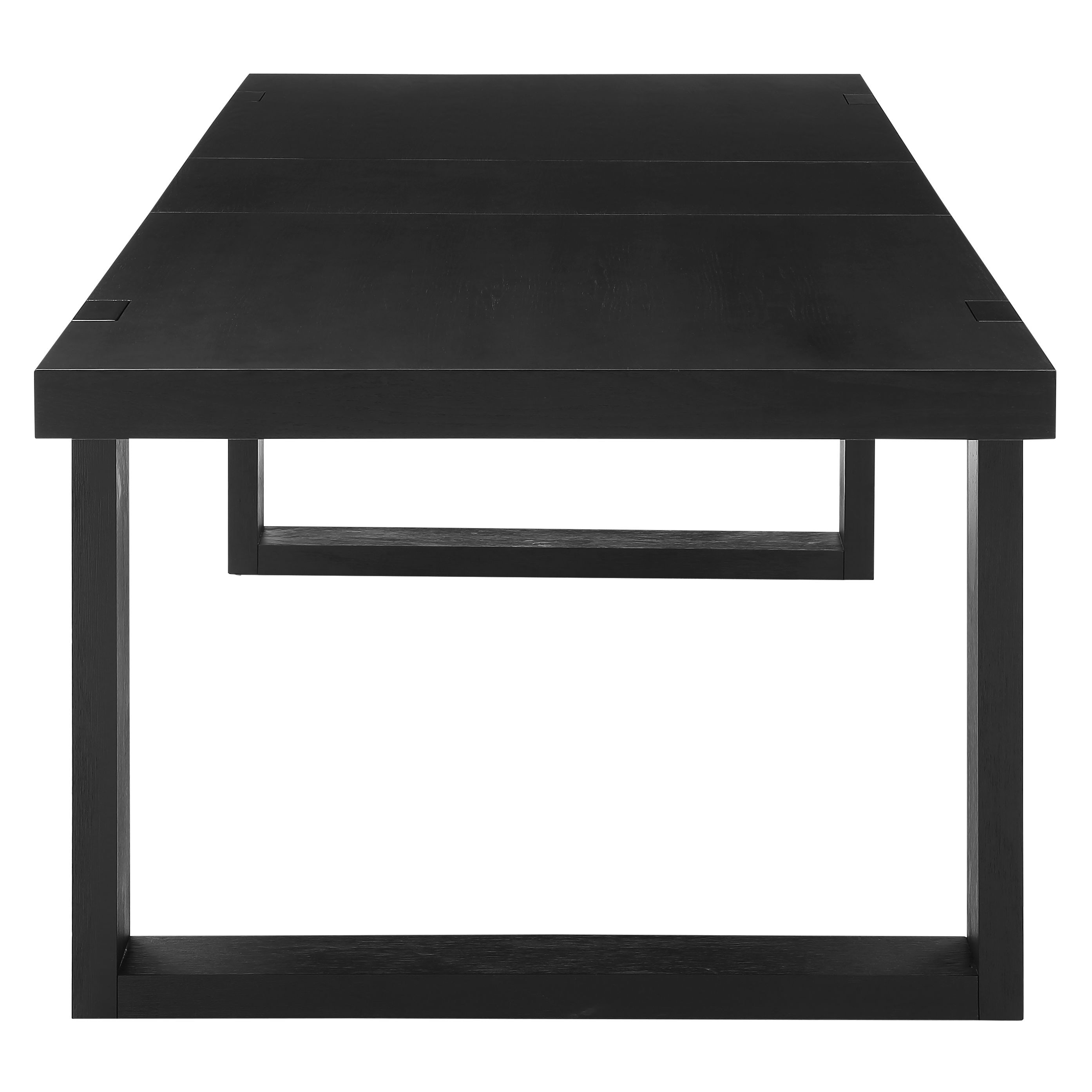 Yves Black Reclaimed Wood Extendable Dining Table for Eight