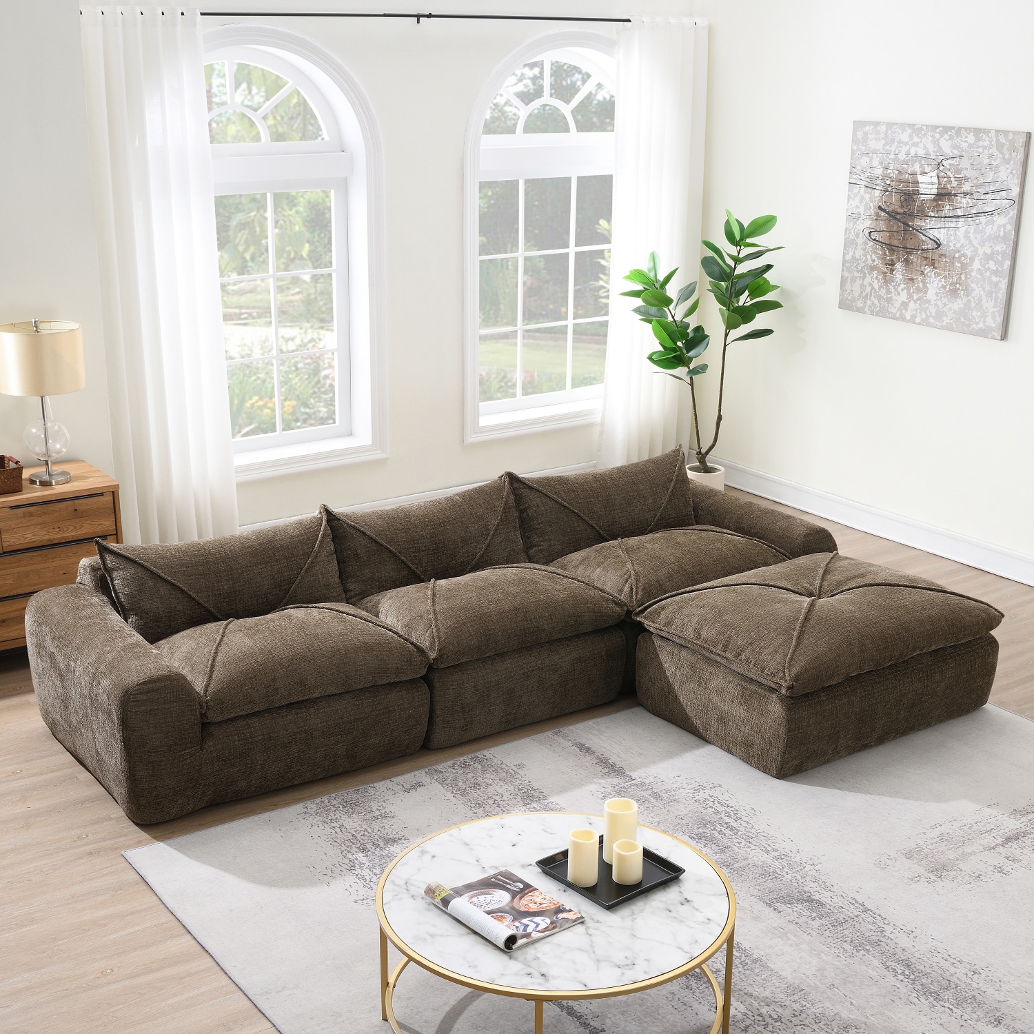 Streamdale Furniture Streamdale 116'' Fully Compressed Sofa High