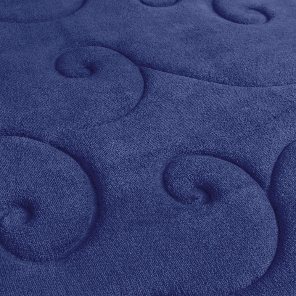 Hastings Home Bathroom Mats 31.5-in x 20.5-in Blue Rubber Memory Foam Bath  Mat in the Bathroom Rugs & Mats department at