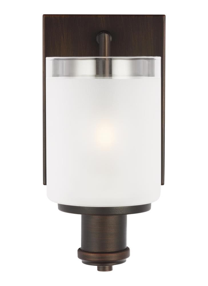Generation Lighting 4139801EN3-710 Norwood 5-in W 1 -Light Bronze Transitional Wall Sconce ENERGY STAR Certified