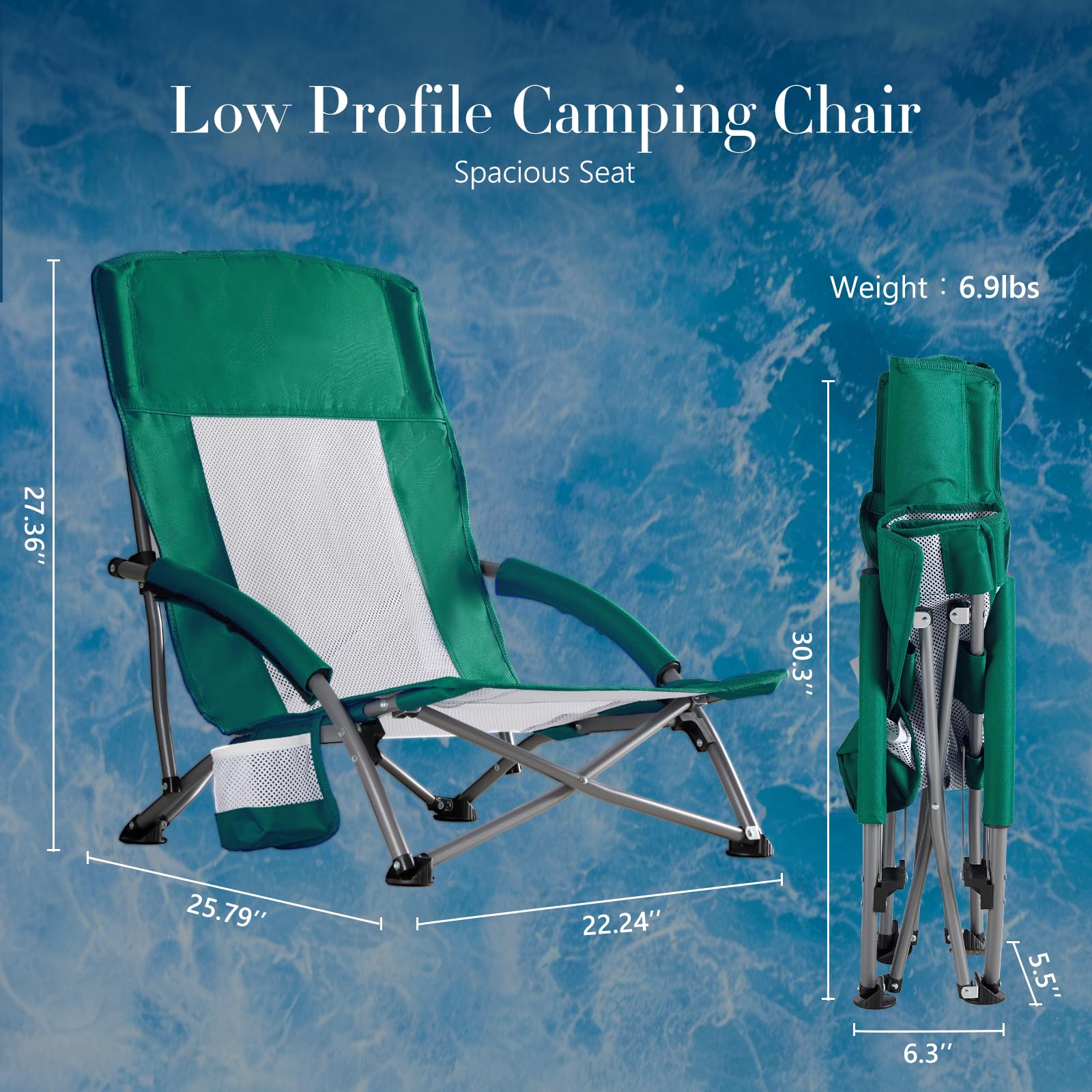 Haysky LSRY-18AJ-GN-SX Beach-Camping-Chairs - View #3