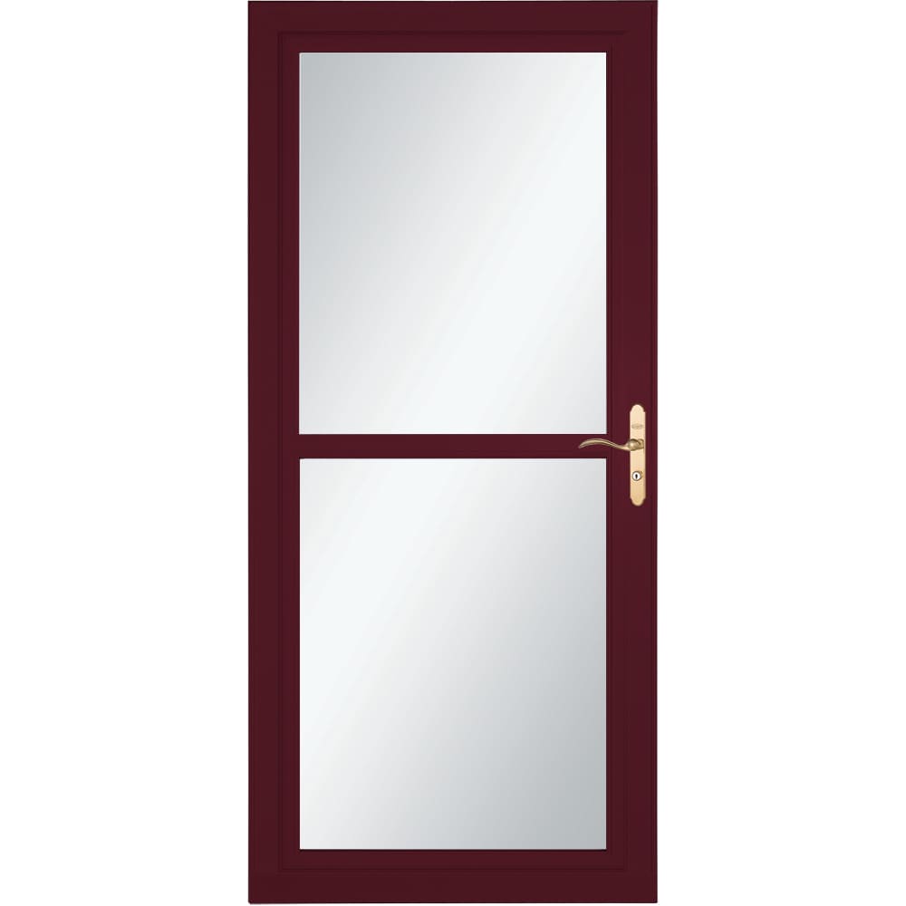 Larson Tradewinds Selection 32 In X 81 In Cranberry Full View Retractable Screen Aluminum Storm