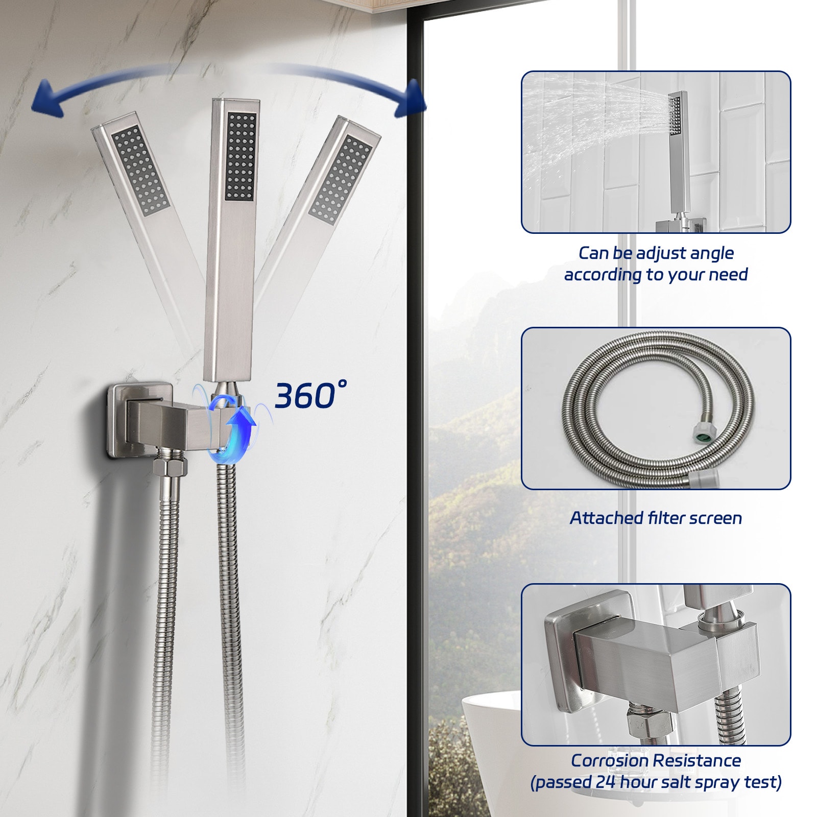 BWE A-95014-N Showerhead-Bar-Panels - View #3