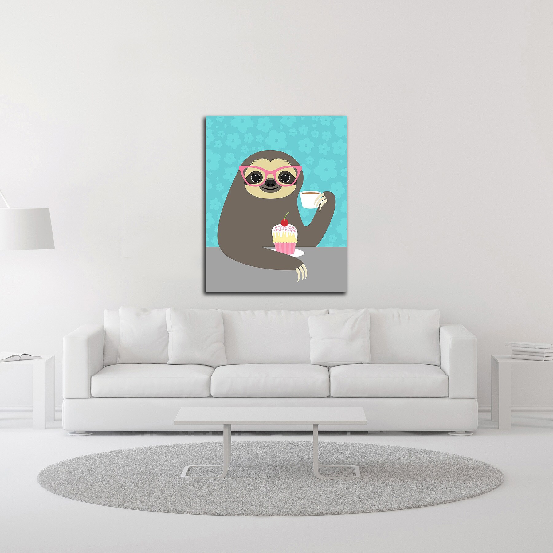 Tangletown Fine Art Diva Sloth Nancy Lee 30-in H x 24-in W Animals ...