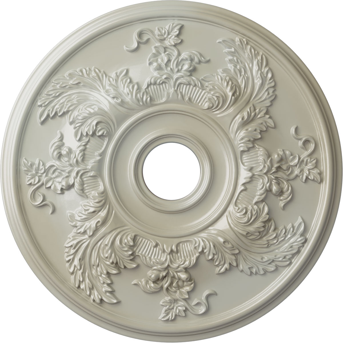 Ekena Millwork CM23ACFBS Acanthus Twist 23.625-in W x 23.625-in L Painted Flash Blue Polyurethane Whole Ceiling Medallion