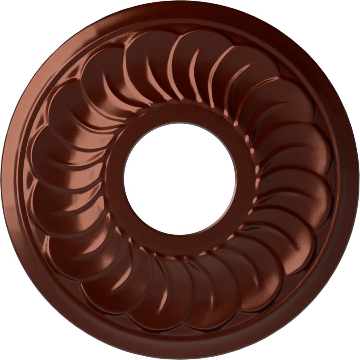 Ekena Millwork CM11BLACS Blackthorn 11.75-in W x 11.75-in L Painted Antique Copper Polyurethane Whole Ceiling Medallion