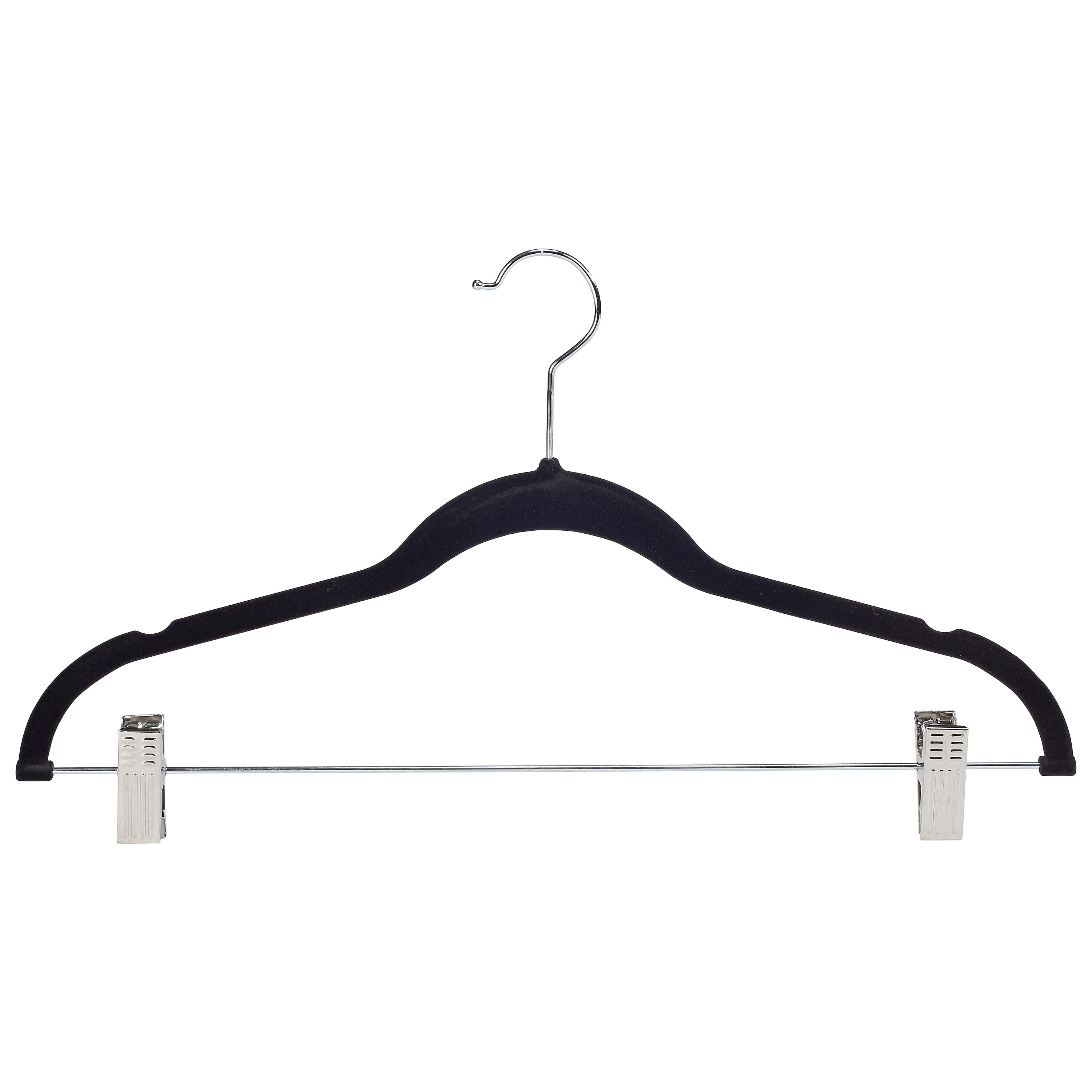 Simplify 6-Pack Plastic Non-slip Grip Clothing Hanger (Black) in the Hangers  department at