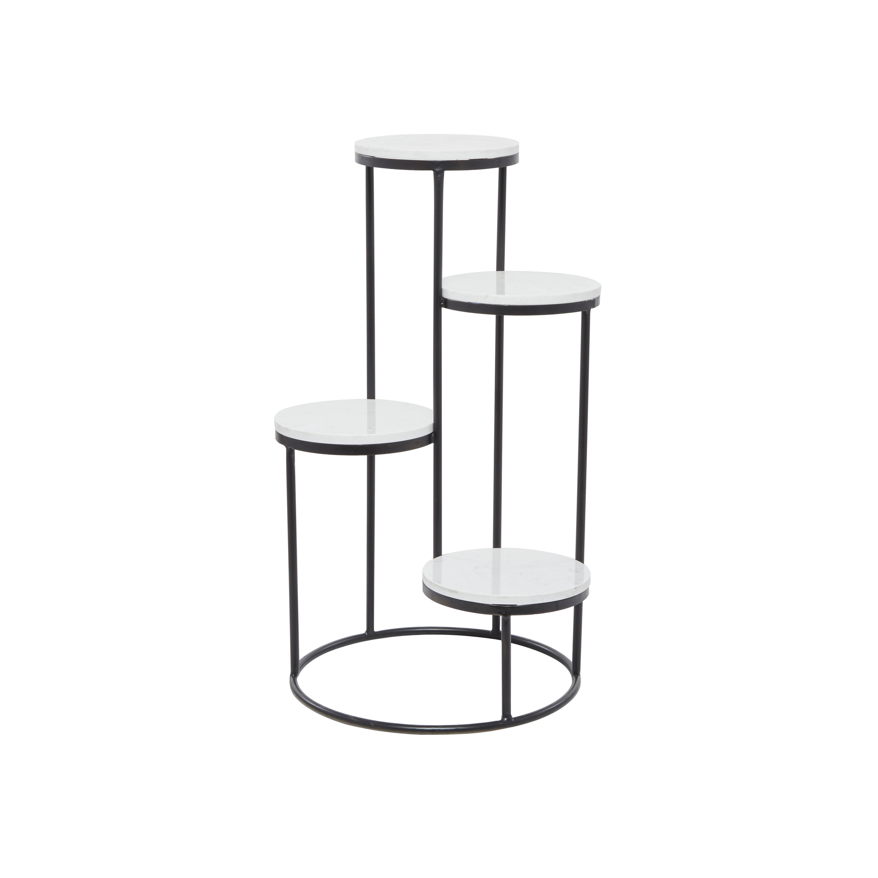 Grayson Lane 820982 31-Inches H x 17-Inches W Black Tiered Indoor Round Steel Plant Stand