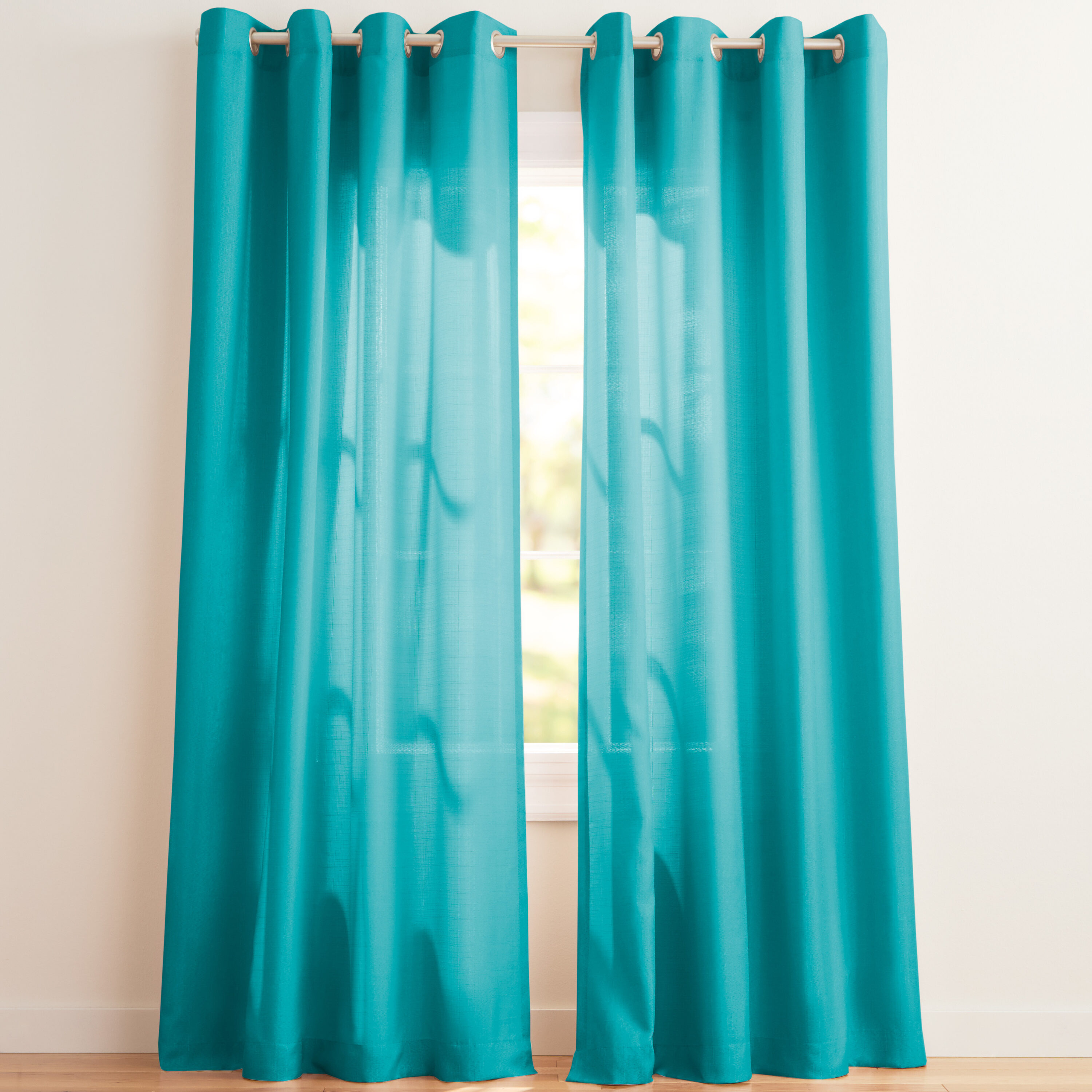 Exclusive Home EH8091-08 2-84G 84-in Blue Teal Light filtering Grommet Curtain panel pair