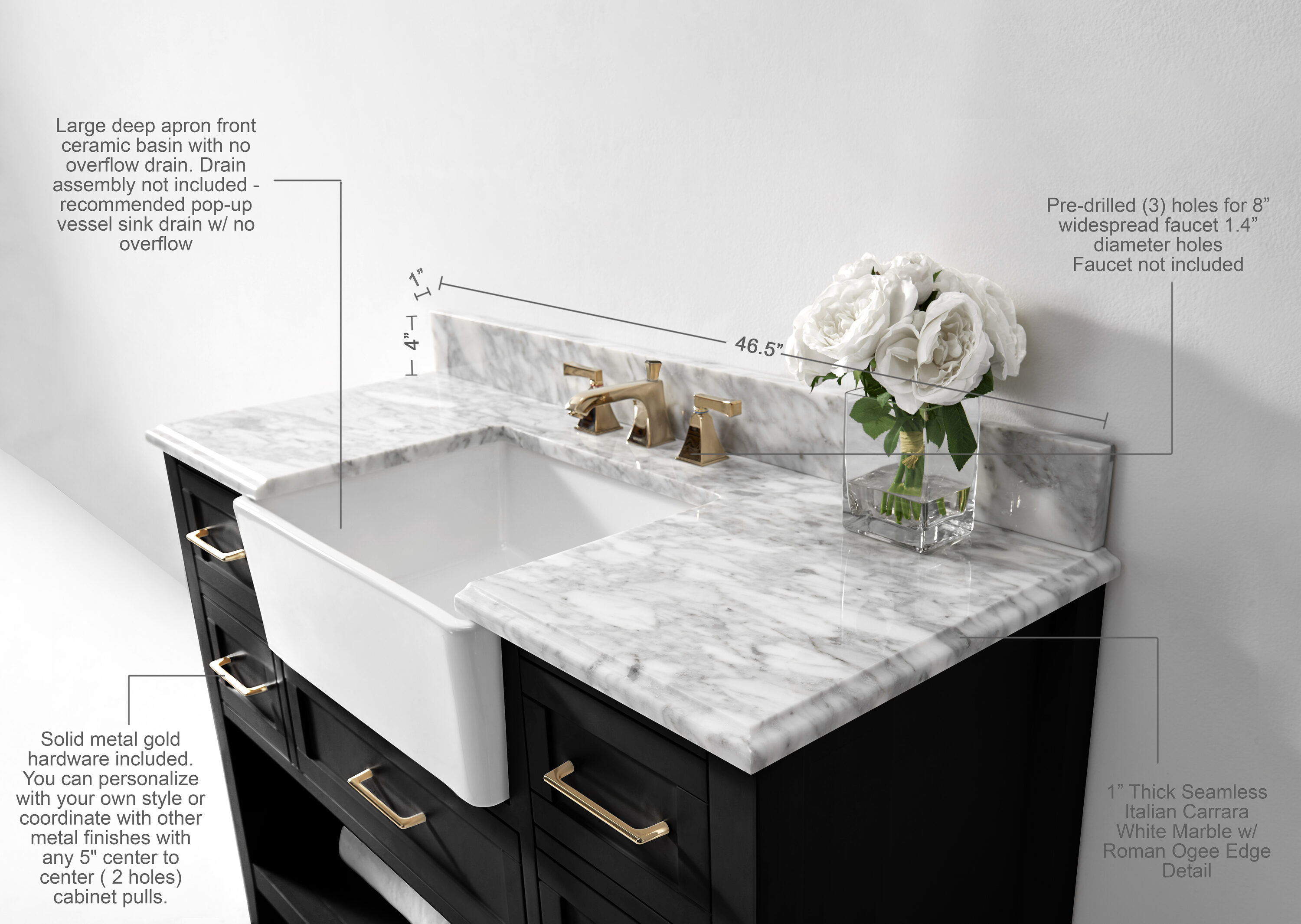 Ancerre Designs VTS-HAYLEY-48-BO-CW Bath-Vanity-Combo - View #5