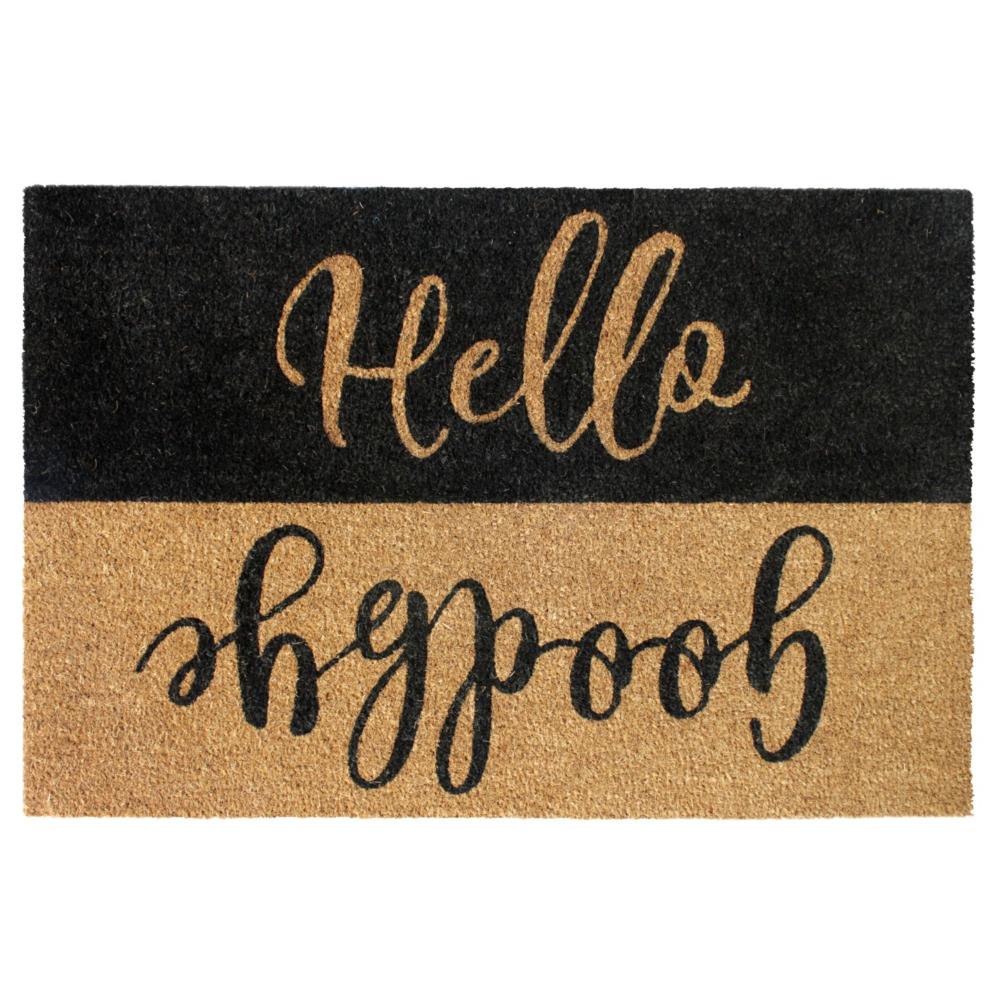 Zig Zag DM10693 2-ft x 3-ft Natural Coir/Vinyl Rectangular Indoor or Outdoor Decorative Hello Door Mat