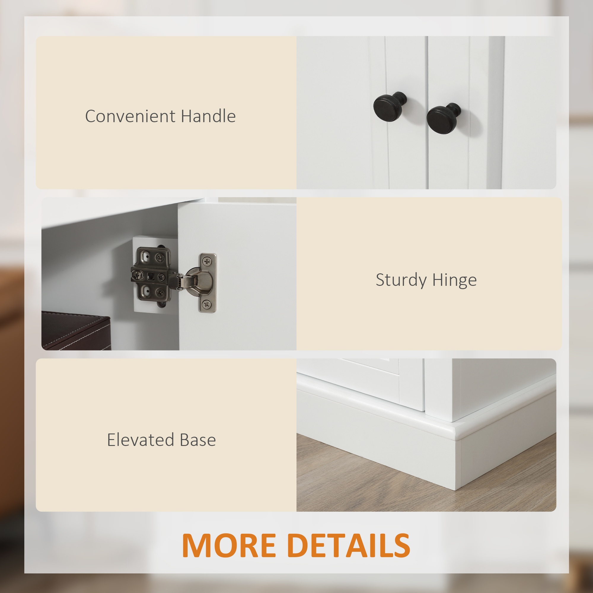 HomCom 838-303V00WT Cabinets-Kitchen - View #5