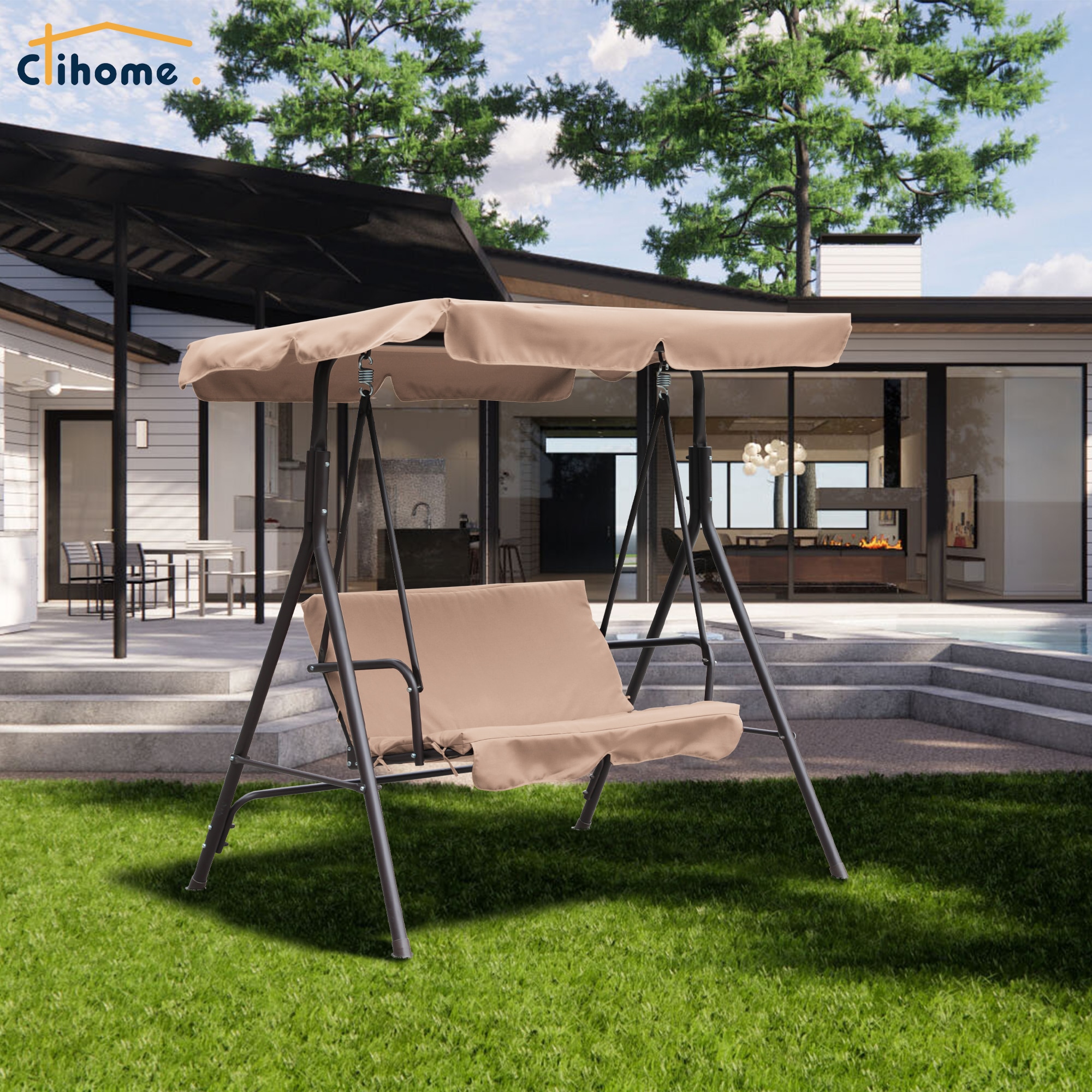 Kenyatta outdoor patio daybed canopy online gazebo swing with mesh walls