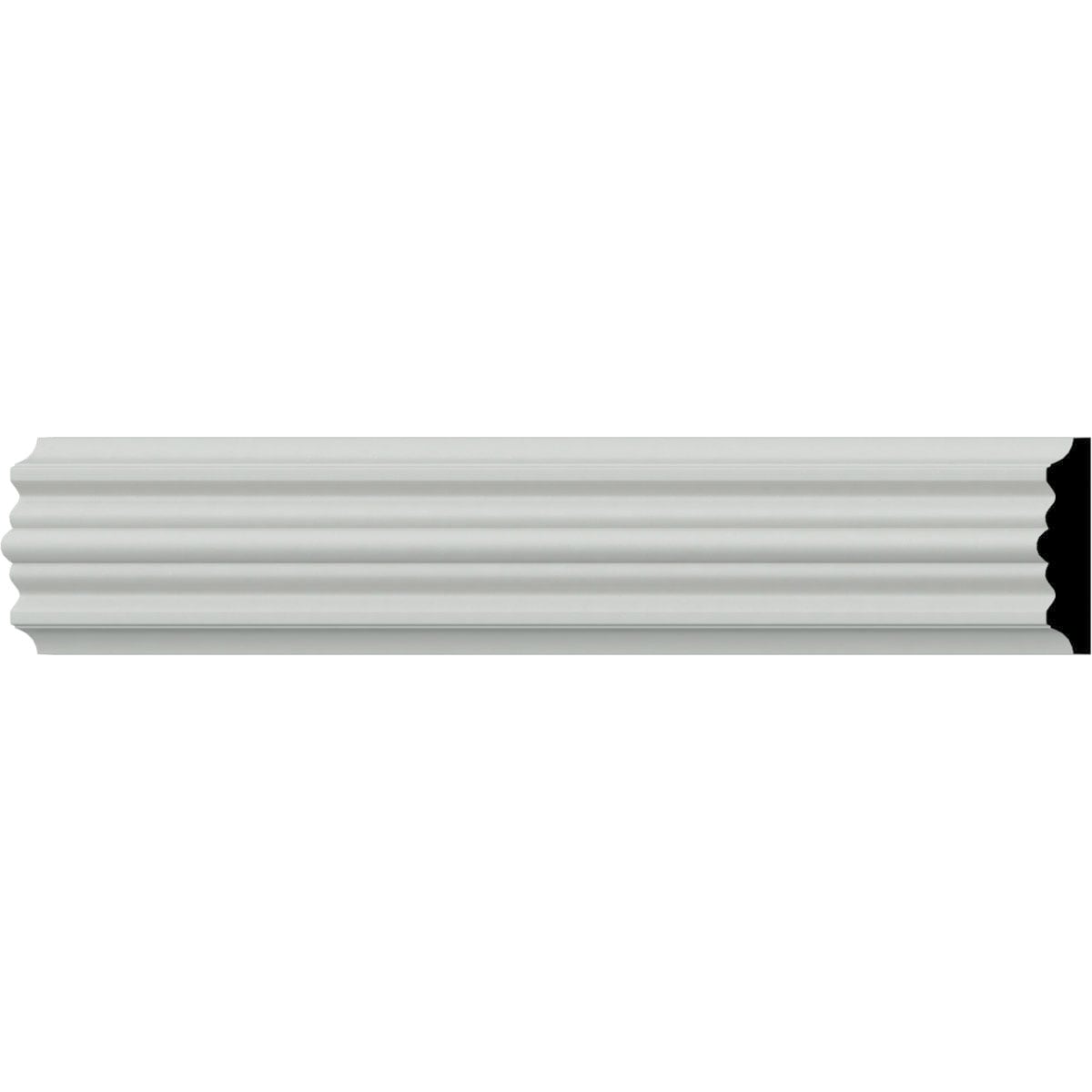 Ekena Millwork CHA02X01VI-CASE-8 Victorian 1/2-in x 2-in x 7-ft 10-1/2-in Primed Polyurethane Chair Rail Moulding 8 -Pack